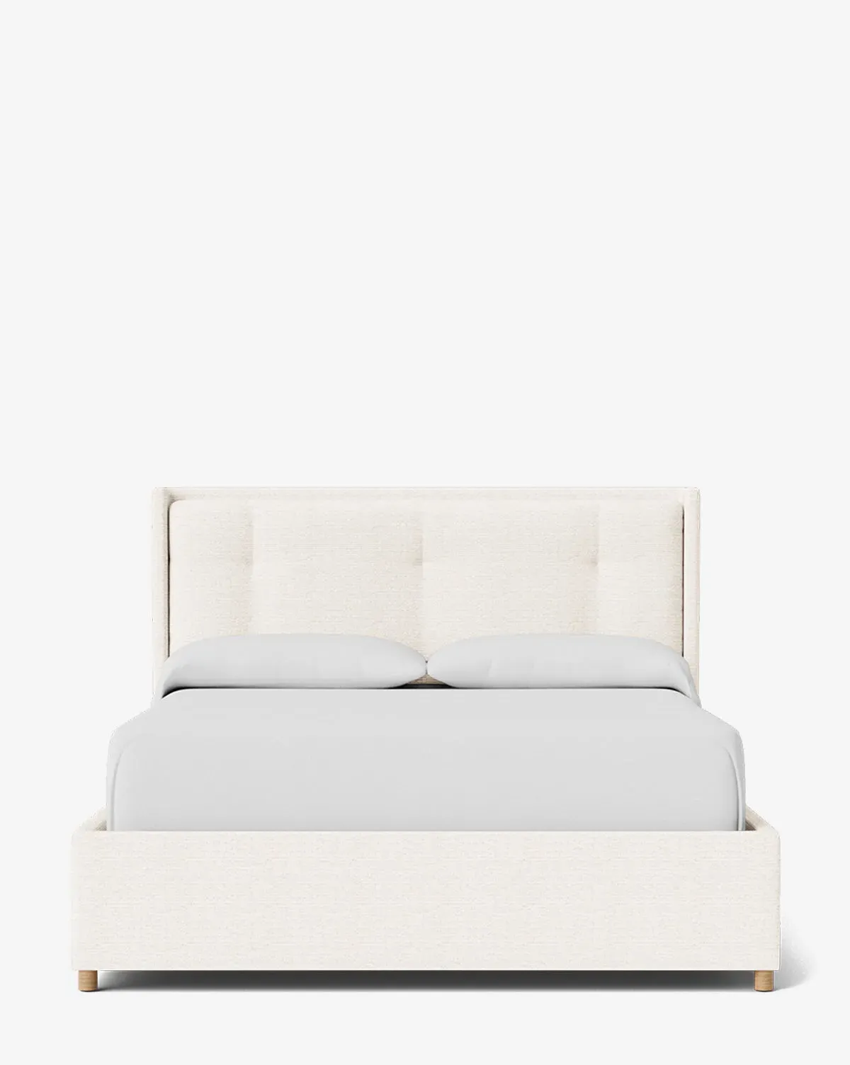 Ria Queen Size Bed Low Headboard - Snow, Crypton product
