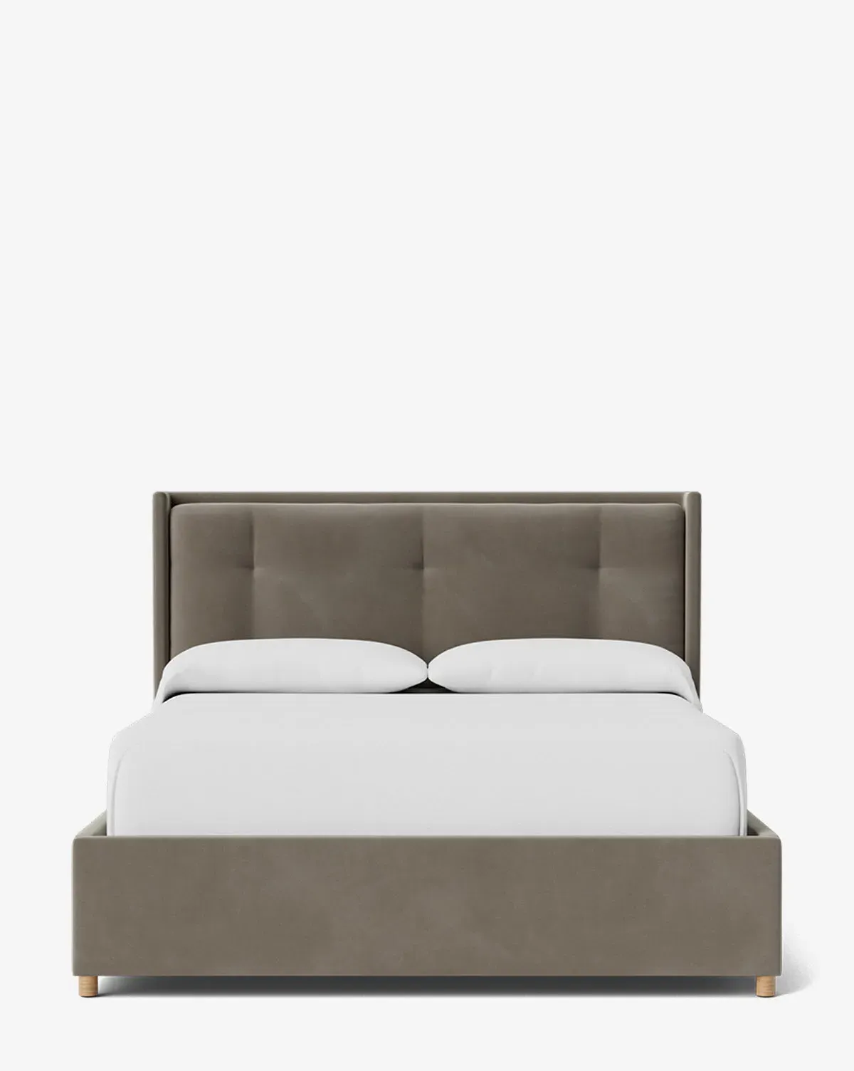 Ria Queen Size Bed Low Tufted Headboard - Dovetail Velvet product