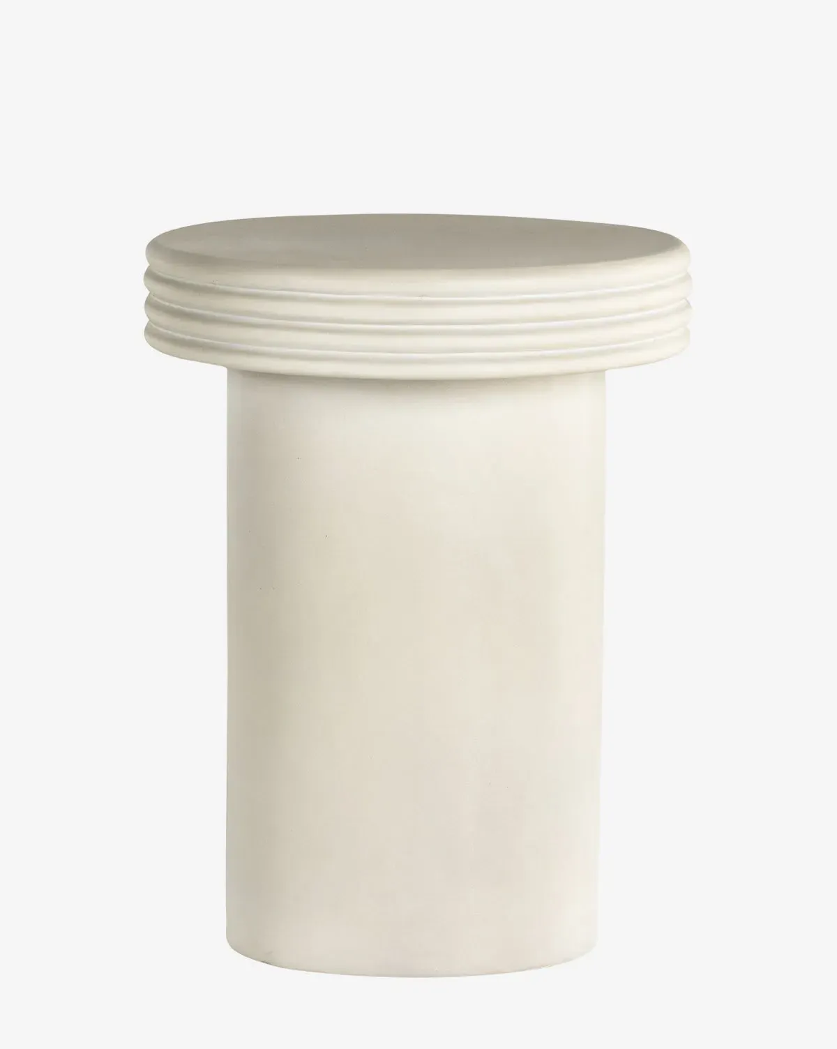 Riah Small End Table - White, Concrete product