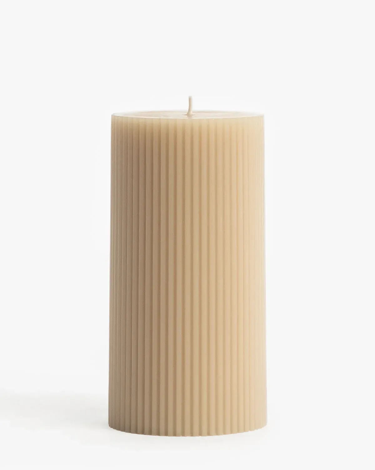 Ribbed Pillar Candle - Neutral product