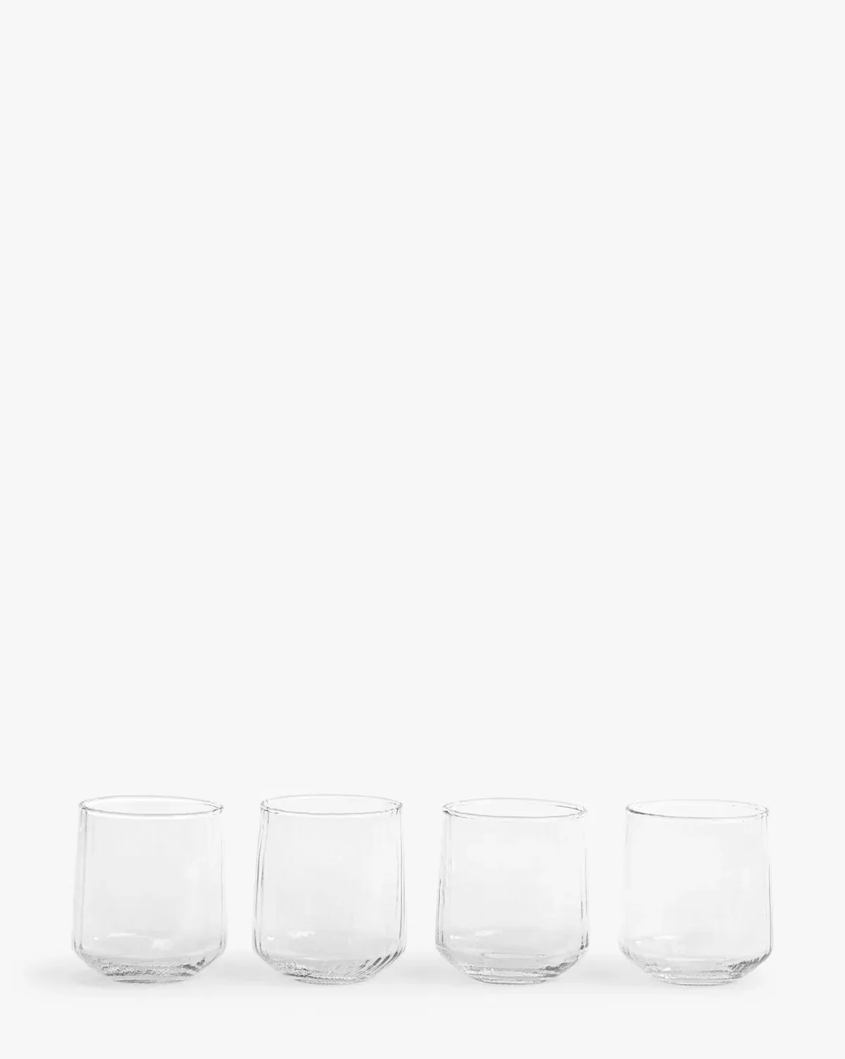 Ribbed Short Drinking Glasses Set of 4 product