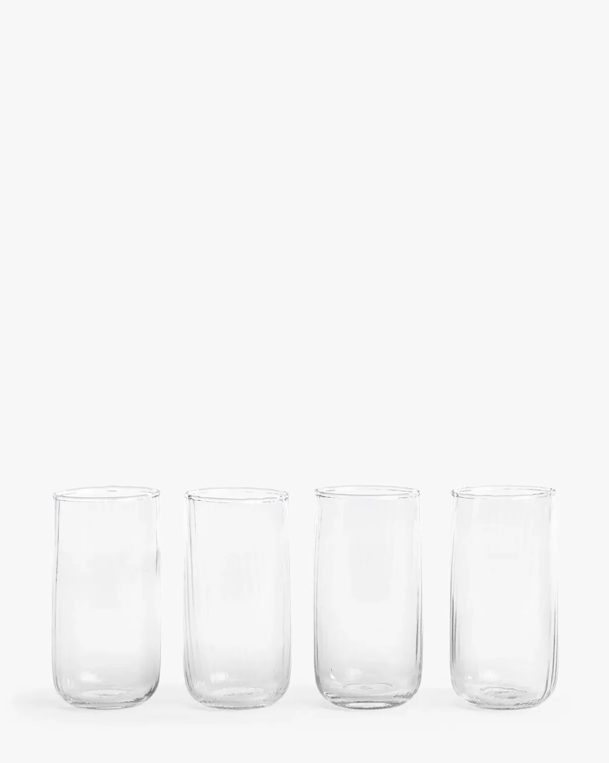 Ribbed Tall Drinking Glasses Set of 4 product