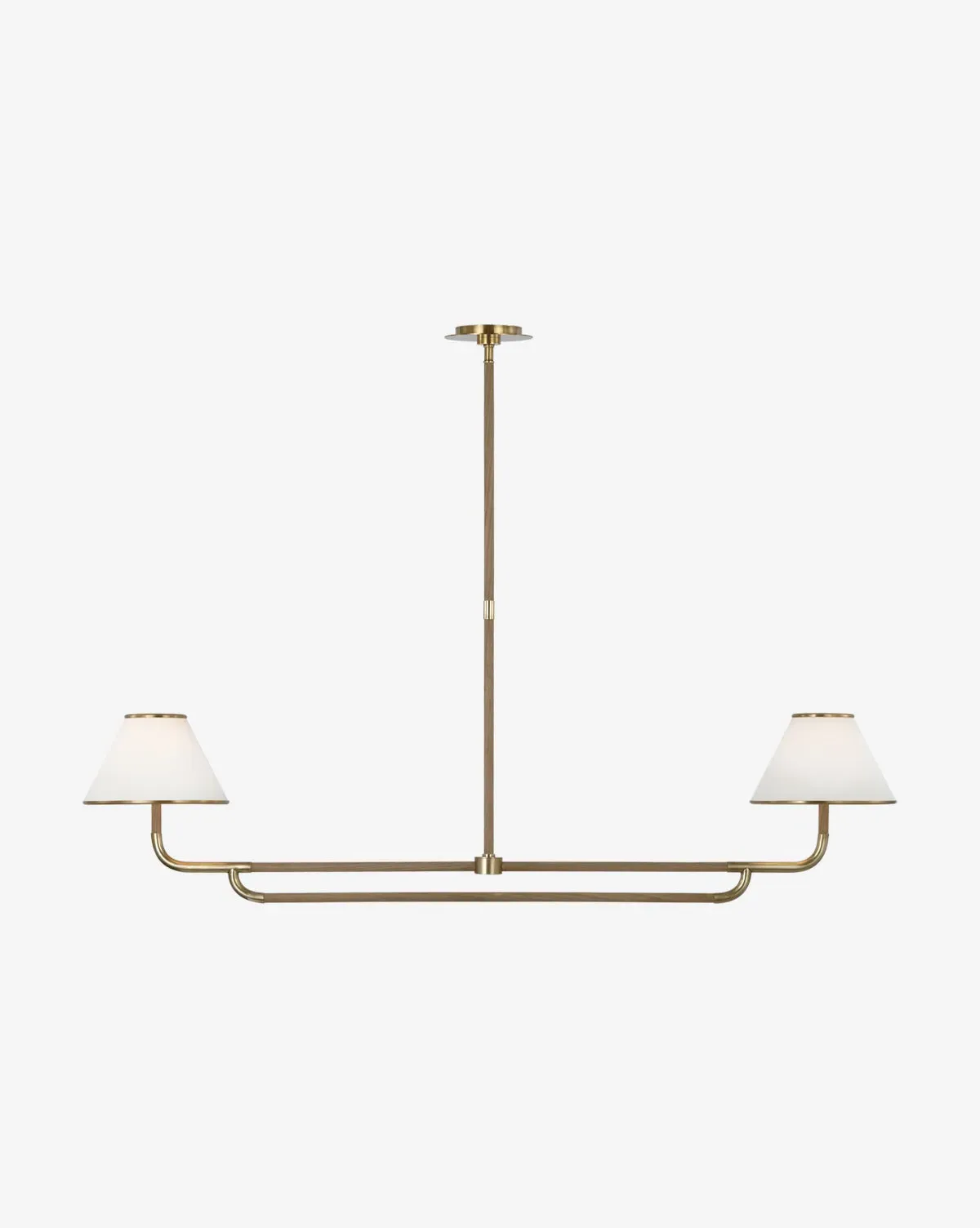 Rigby Linear Chandelier - Soft Brass, Natural Oak product