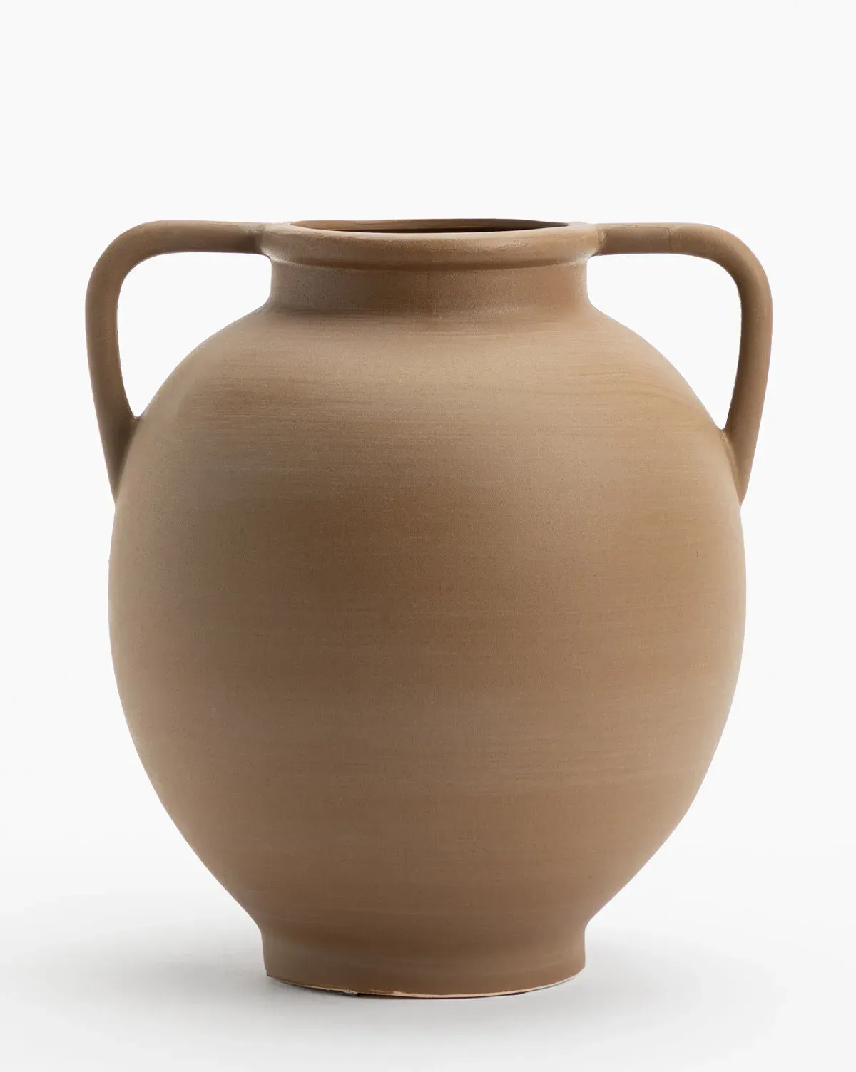 Rounded Dual Handled Vase - Brown product