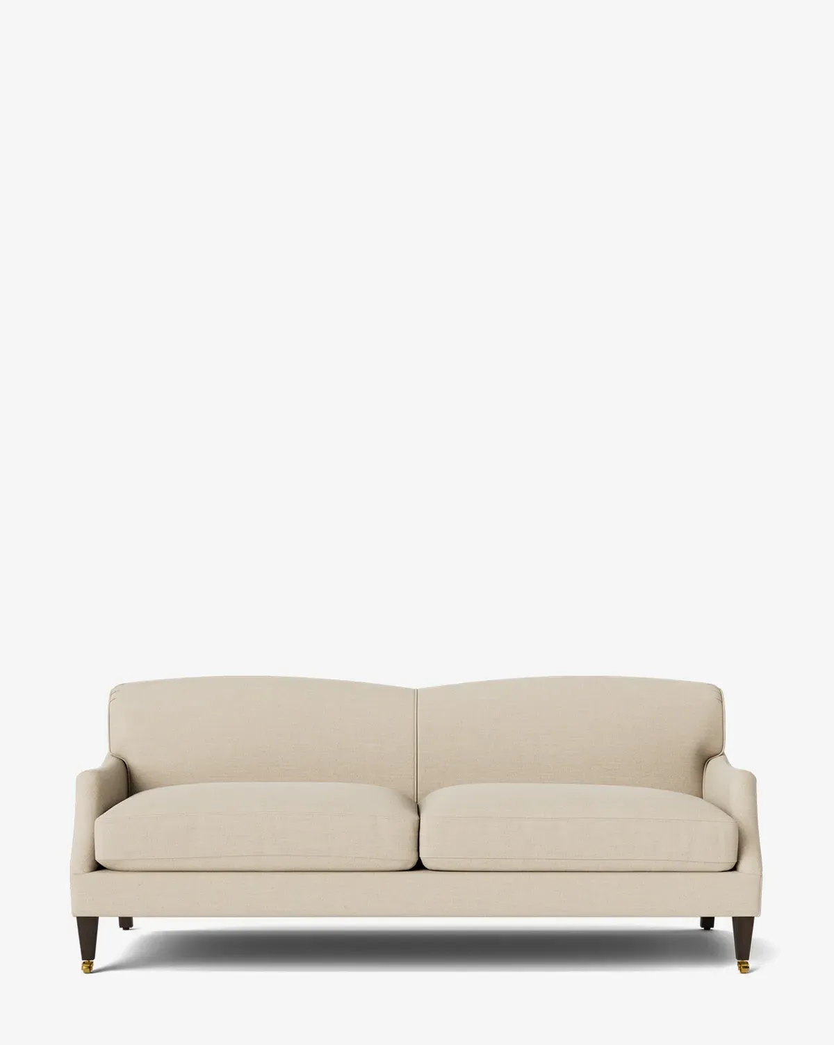 Rowley 3-Seater Sofa with Brass Casters - Bisque Linen product