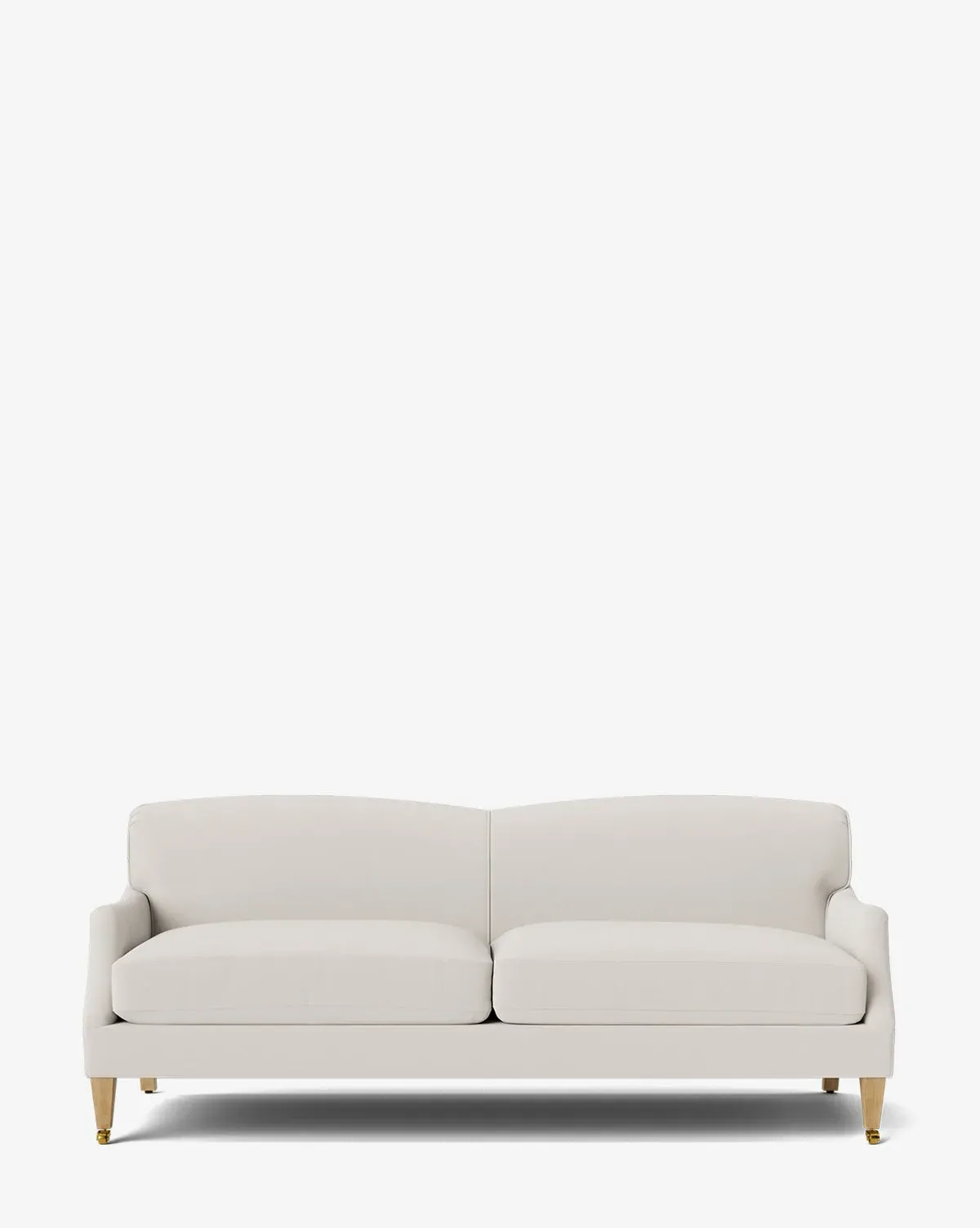 Rowley 85" Sofa with Brass Casters - Blanc, Crypton product