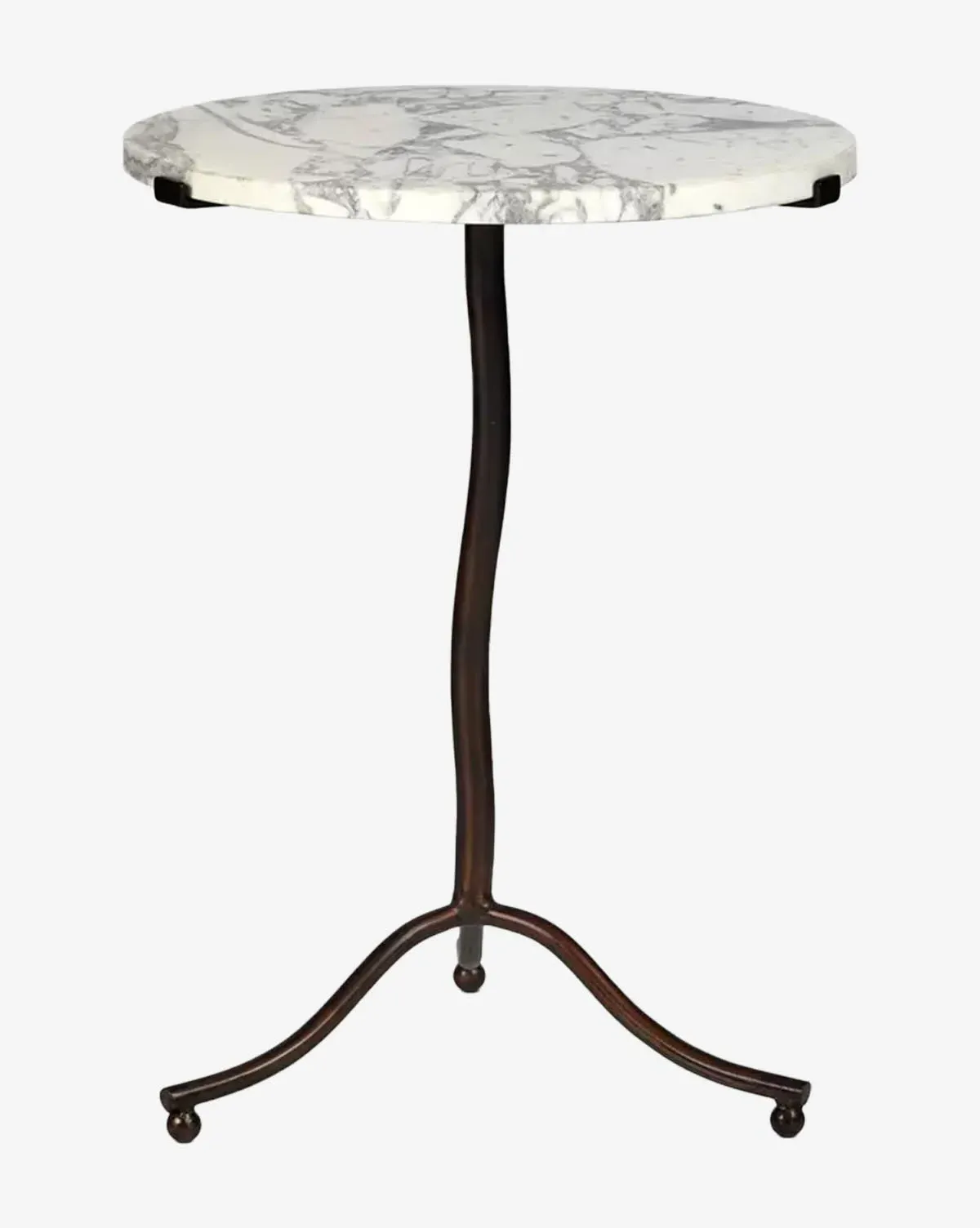 Rumaan End Table - White Marble, Iron product