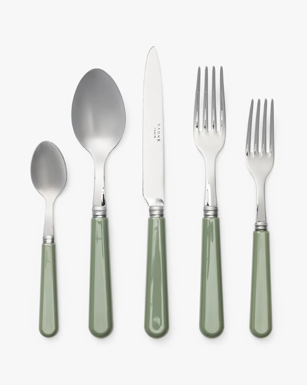 Sabre Pop Unis Flatware Set of 5 - Green, Stainless Steel product