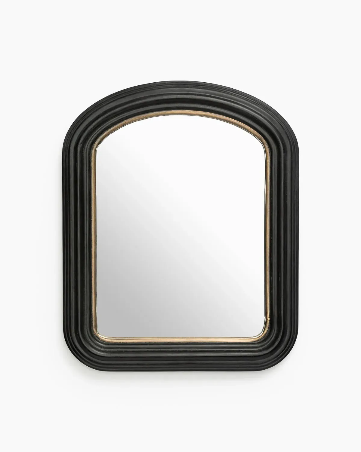 Samuel Shelf Mirror - Black, Wood product