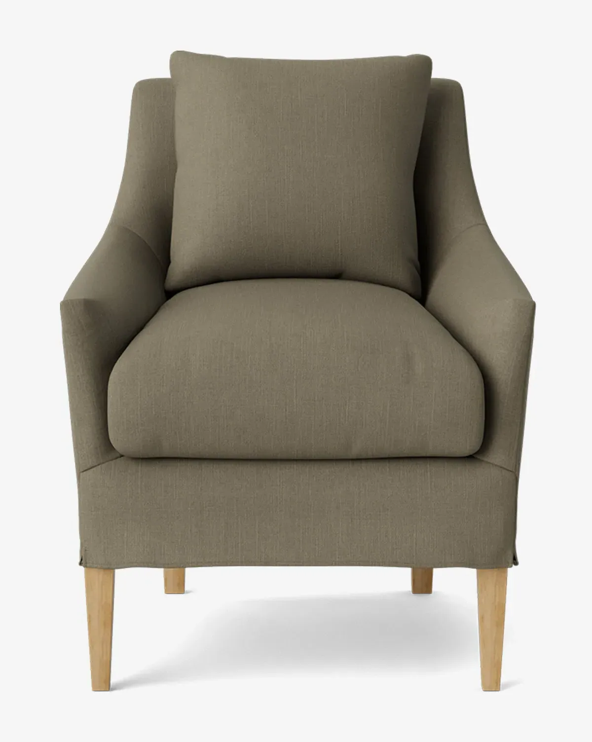 Sascha Slipcover Dining Chair - Khaki, Belgian Linen product