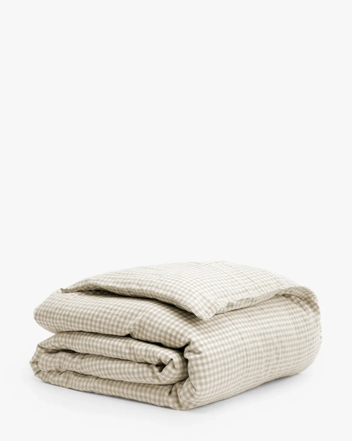 Saville Twin Duvet Cover - Brown Gingham, Linen product