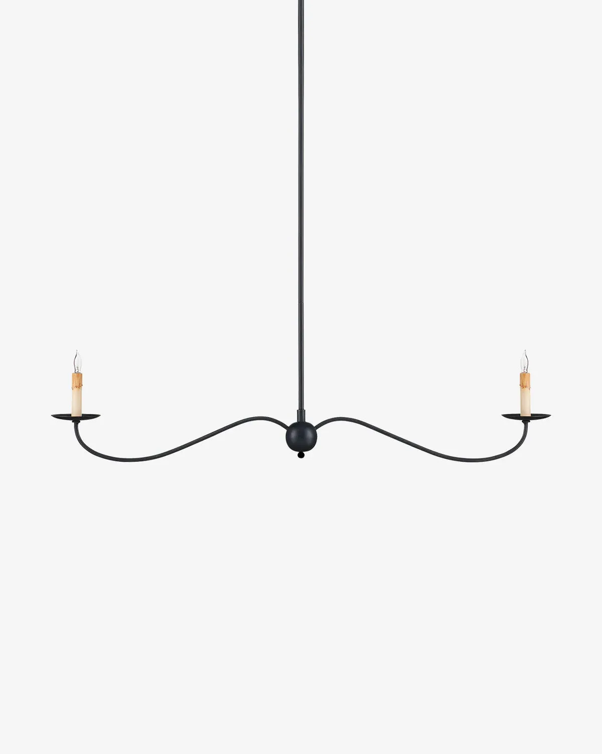 Saxon Linear Chandelier - Black, Rattan product