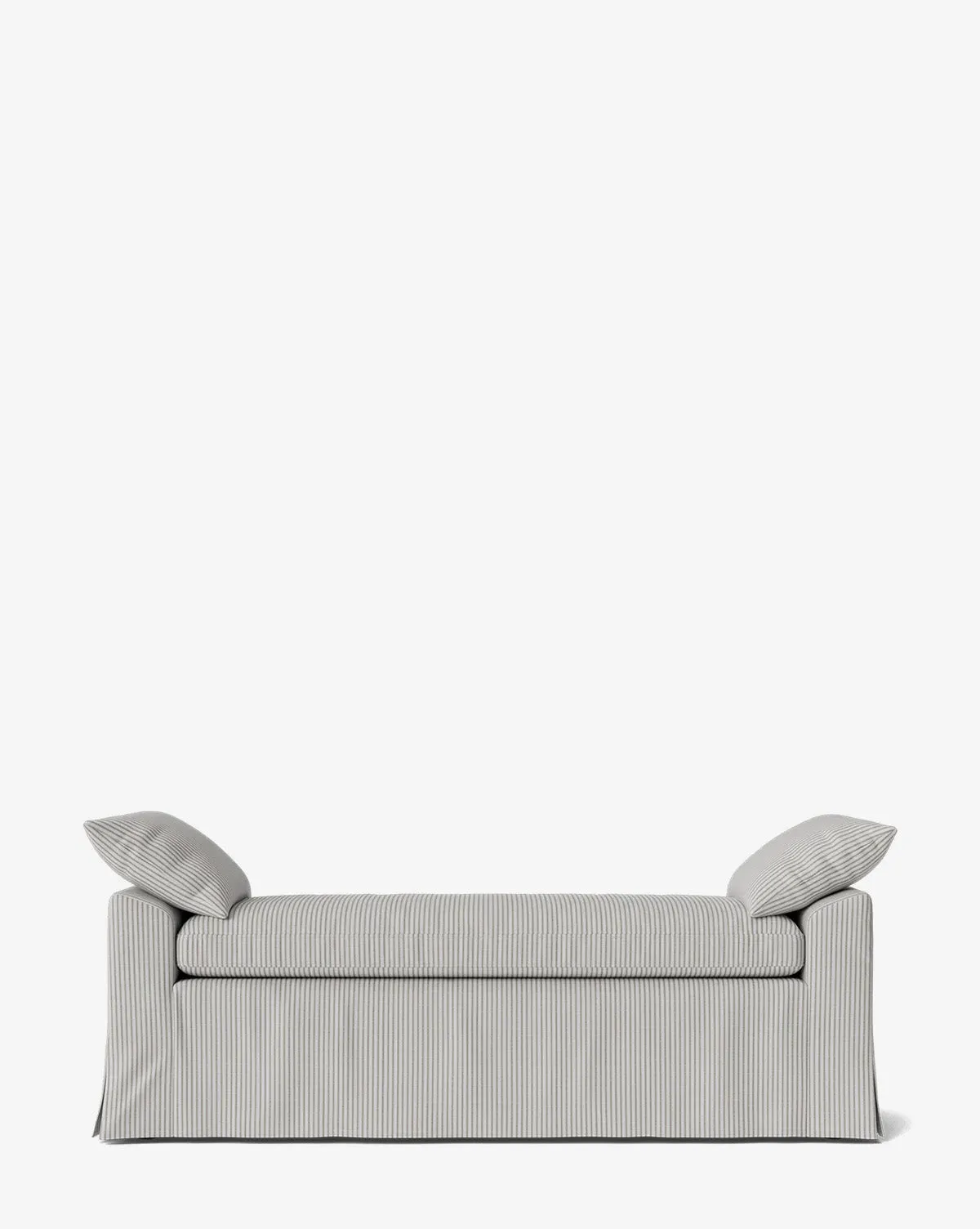 Scaletta Upholstered Bench - Taupe, Stripe Fabric product
