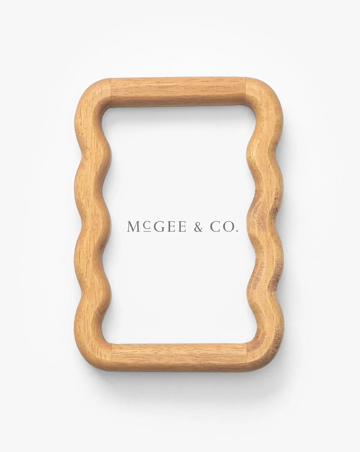 Scalloped Wood Photo Frame 4x6 - Rubberwood product