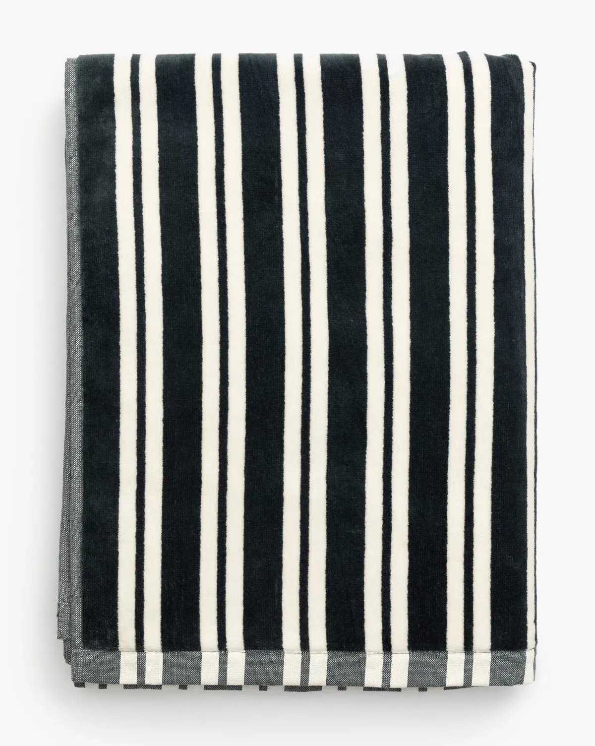 Seaview Beach Towel - Navy & White Stripe product