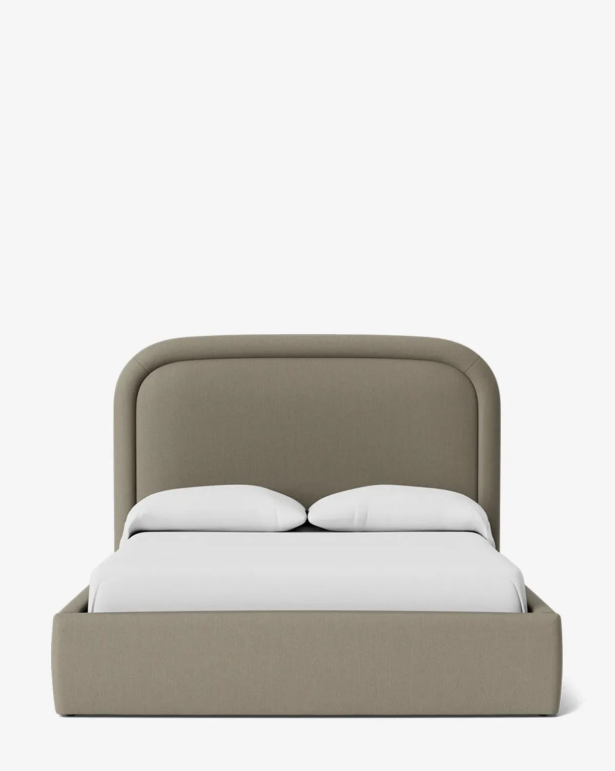 Selby Queen Size Bed Frame - Cement, Belgian Linen product