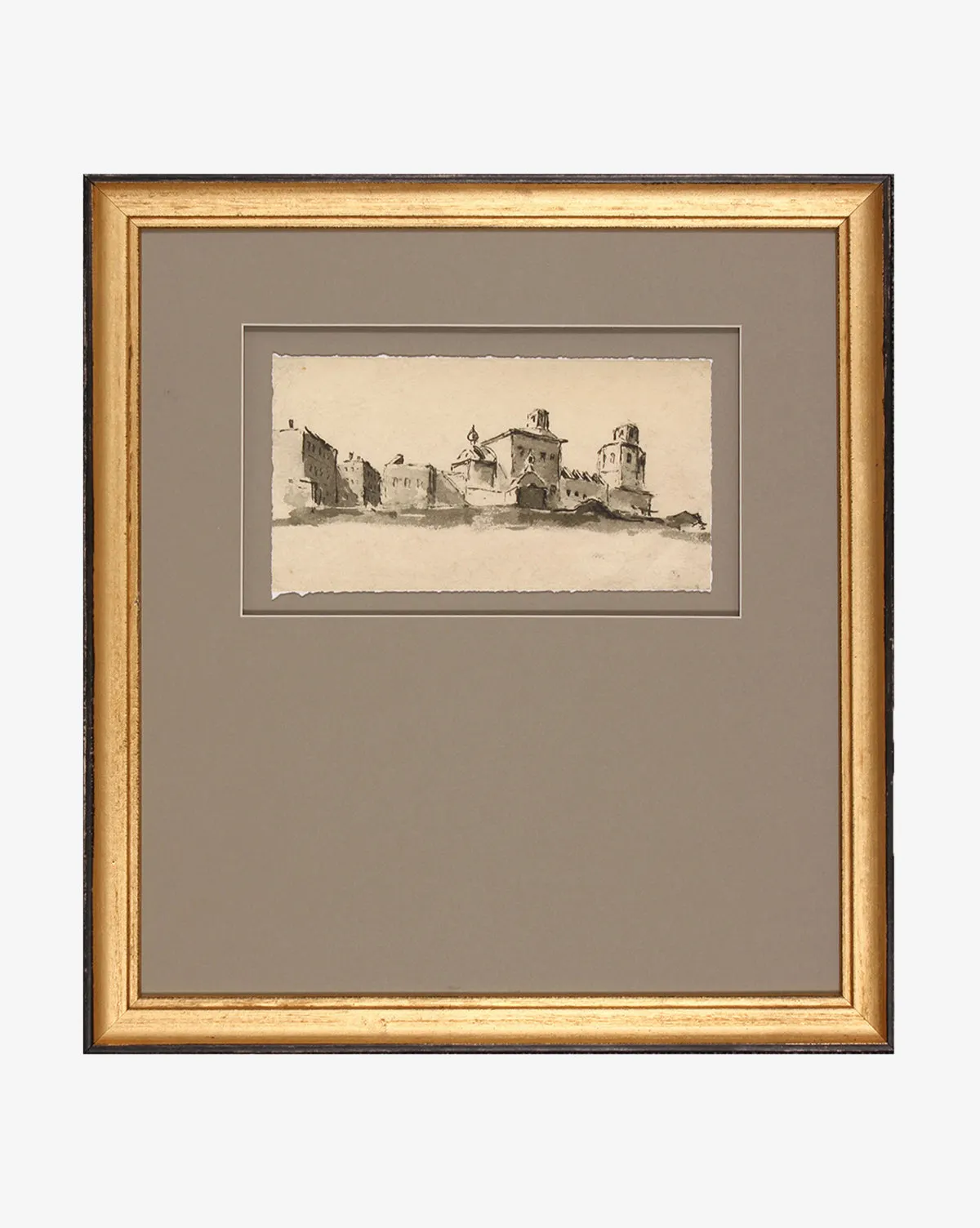 Sepia City Framed Artwork - Gold, Black product