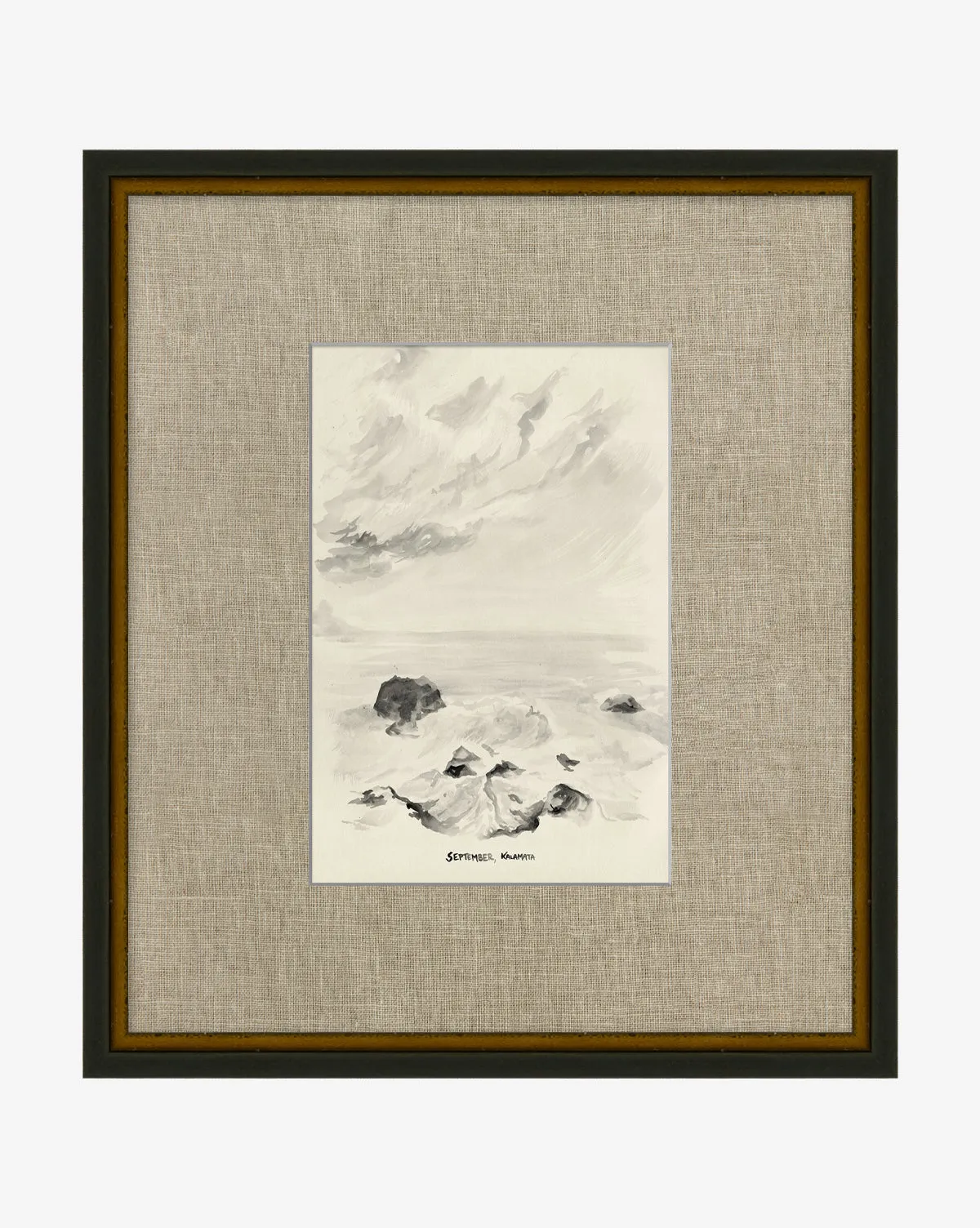 September in Kalamata Framed Giclee Print - Black, Gold product