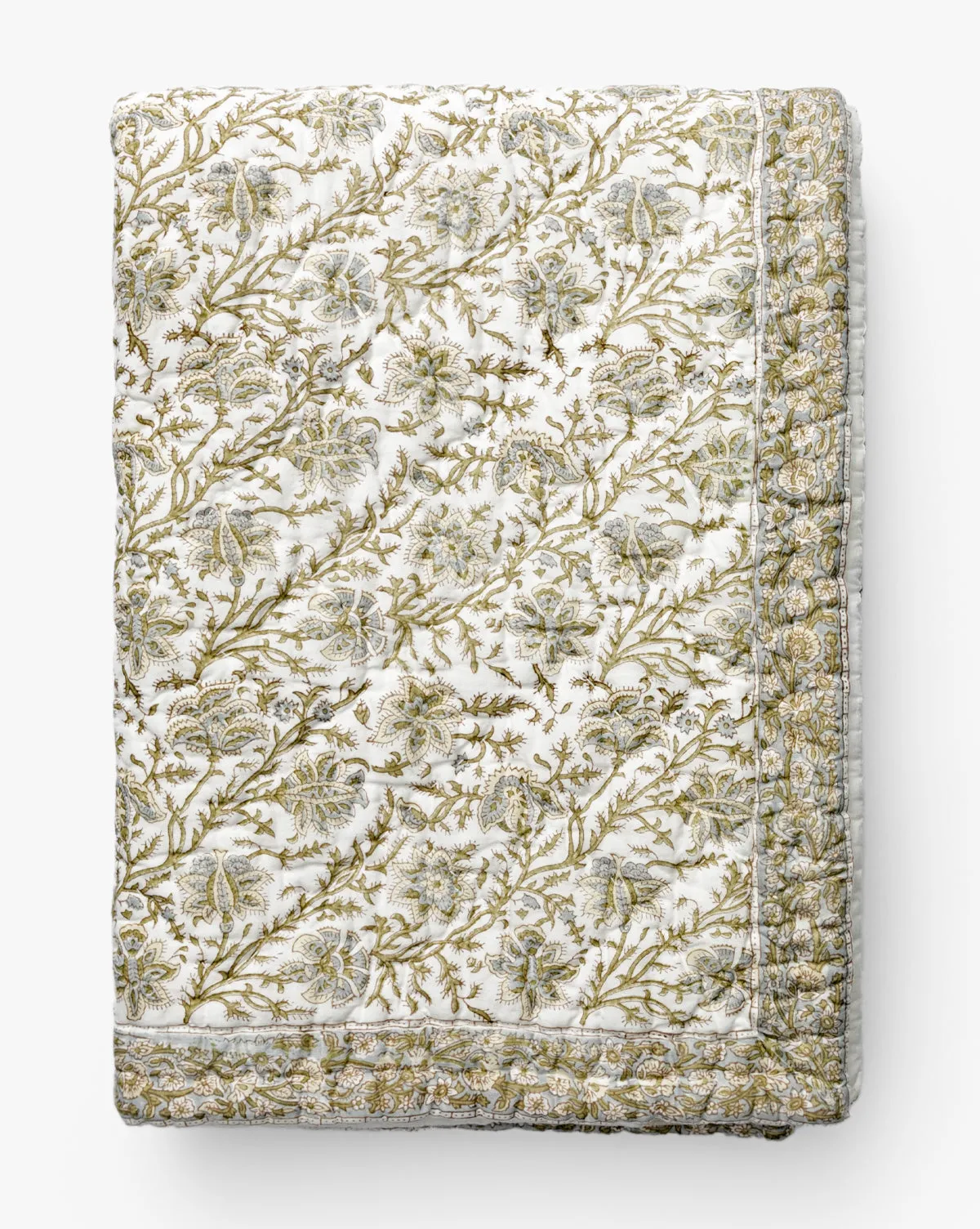 Seton Block Print Crib Quilt - Blue product