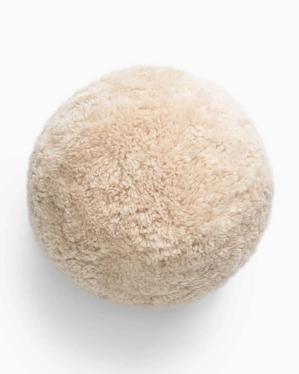 Sherpa Ball Pillow - Tan, Faux Fur product