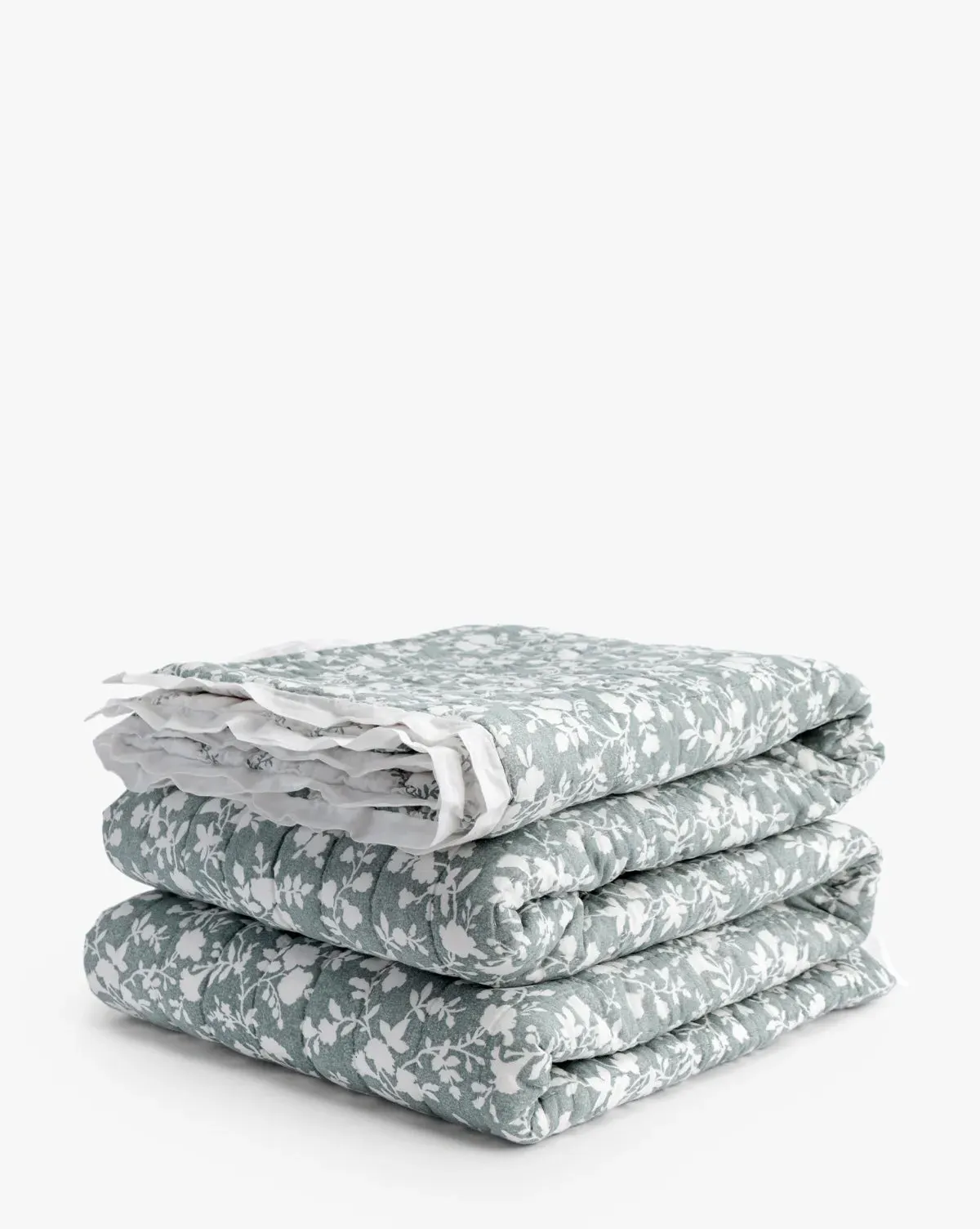 Shiloh Full/Queen Block Print Quilt - Blue product