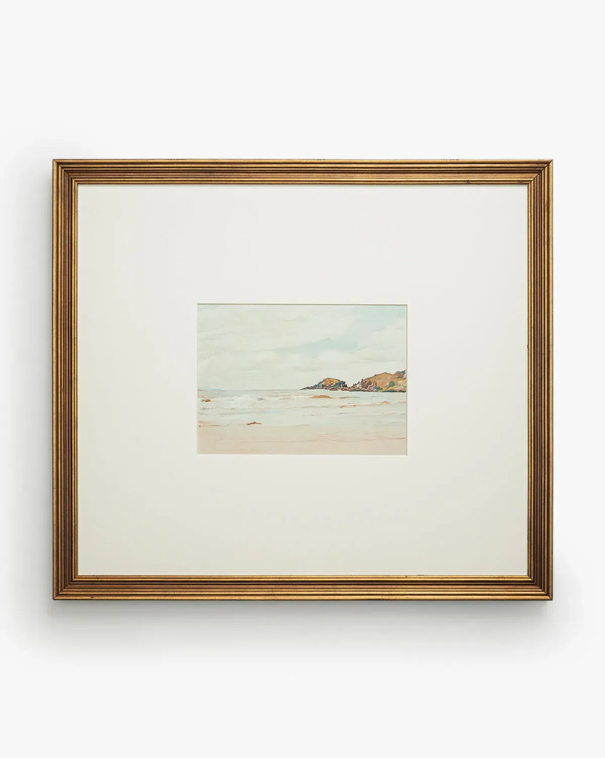 Shoreline Rocks Framed Giclee Print - Antique Gold product