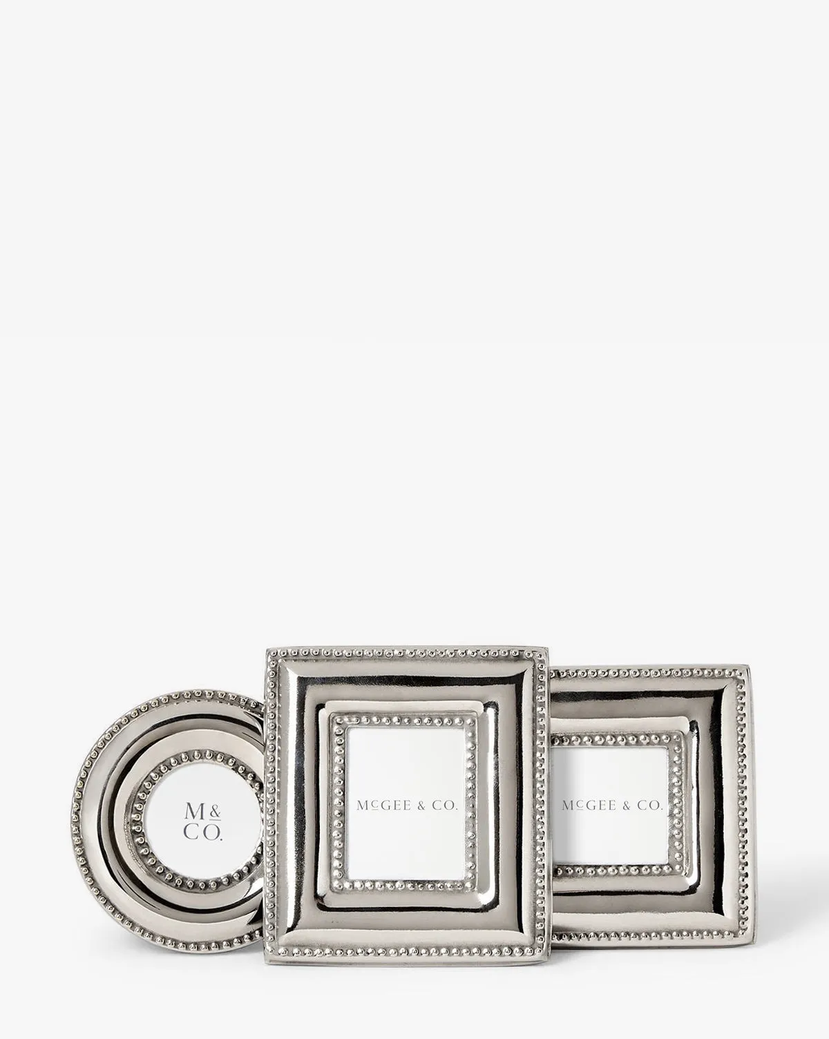 Silver Bead Mini Photo Frames Set of 3 - Silver product