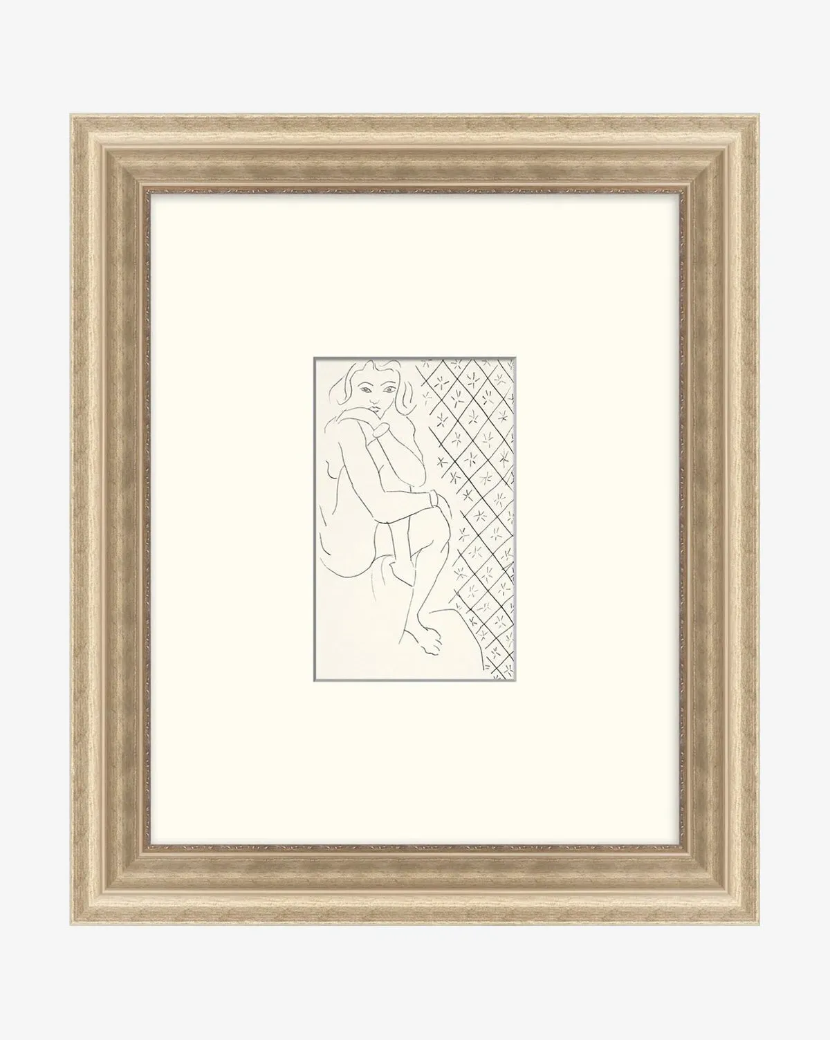 Simple Sketched Woman Framed Wall Art product