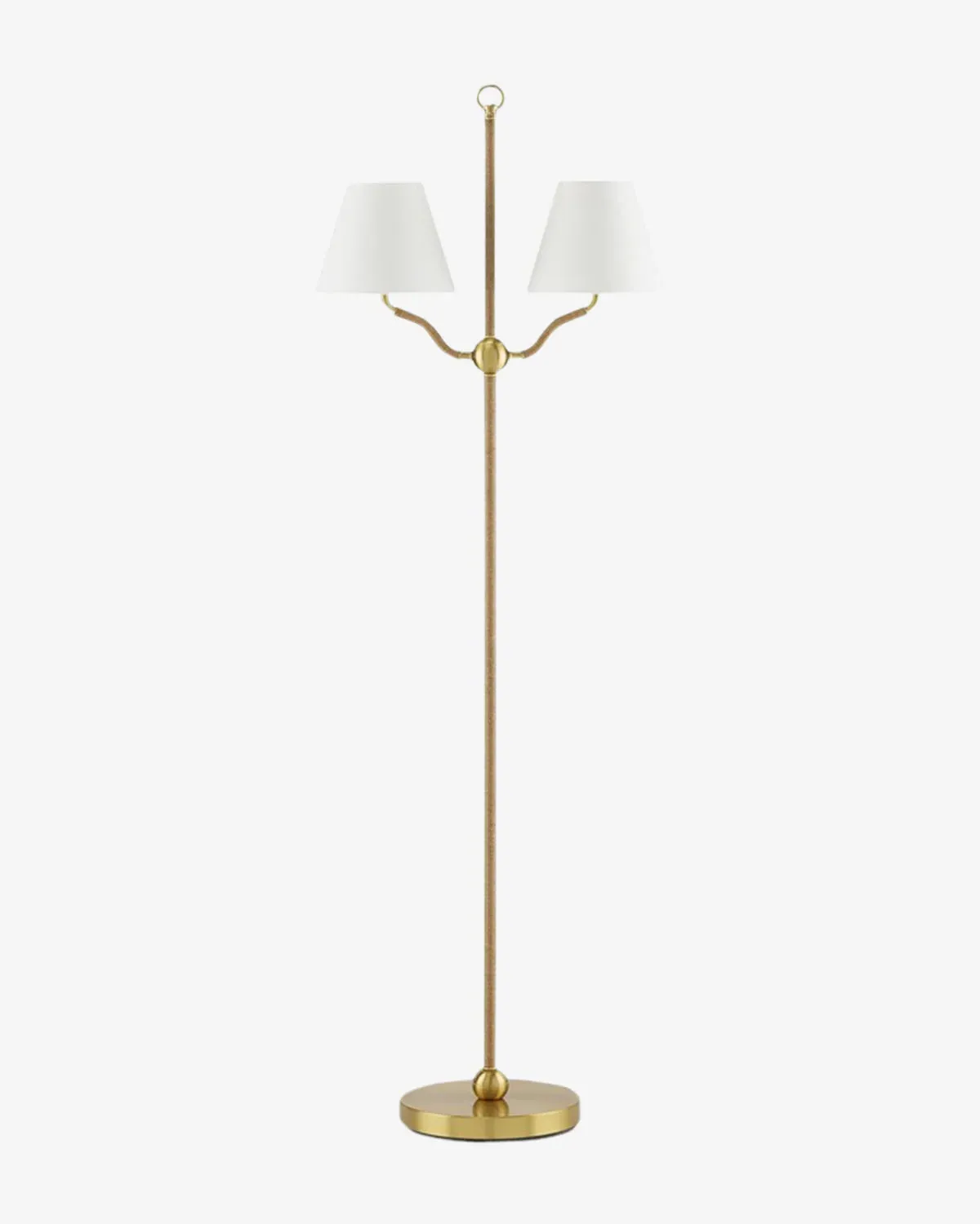 Sirocco Floor Lamp - Brass, Jute product