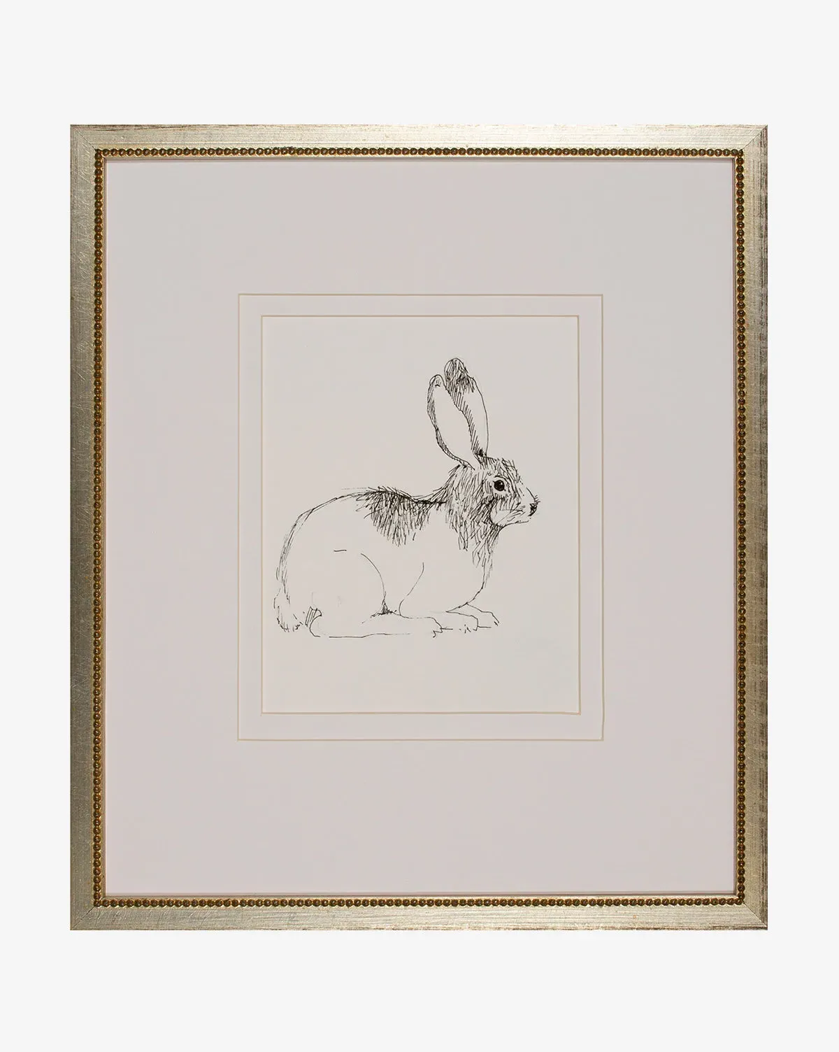 Sketched Bunny I Framed Giclee Print - Silver product