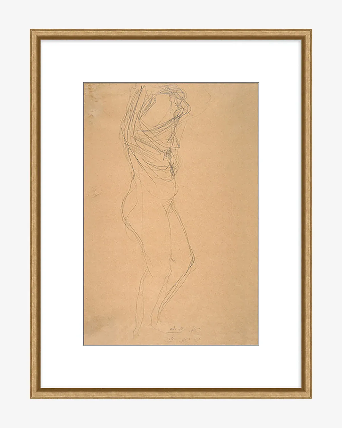 Sketched Figure Framed Wall Art - White product