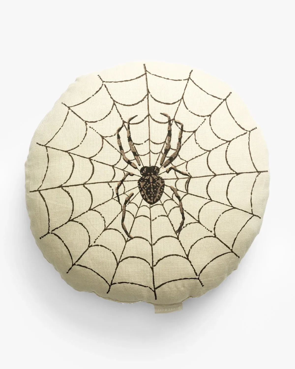 Spider Pillow with Embroidered Web Design product