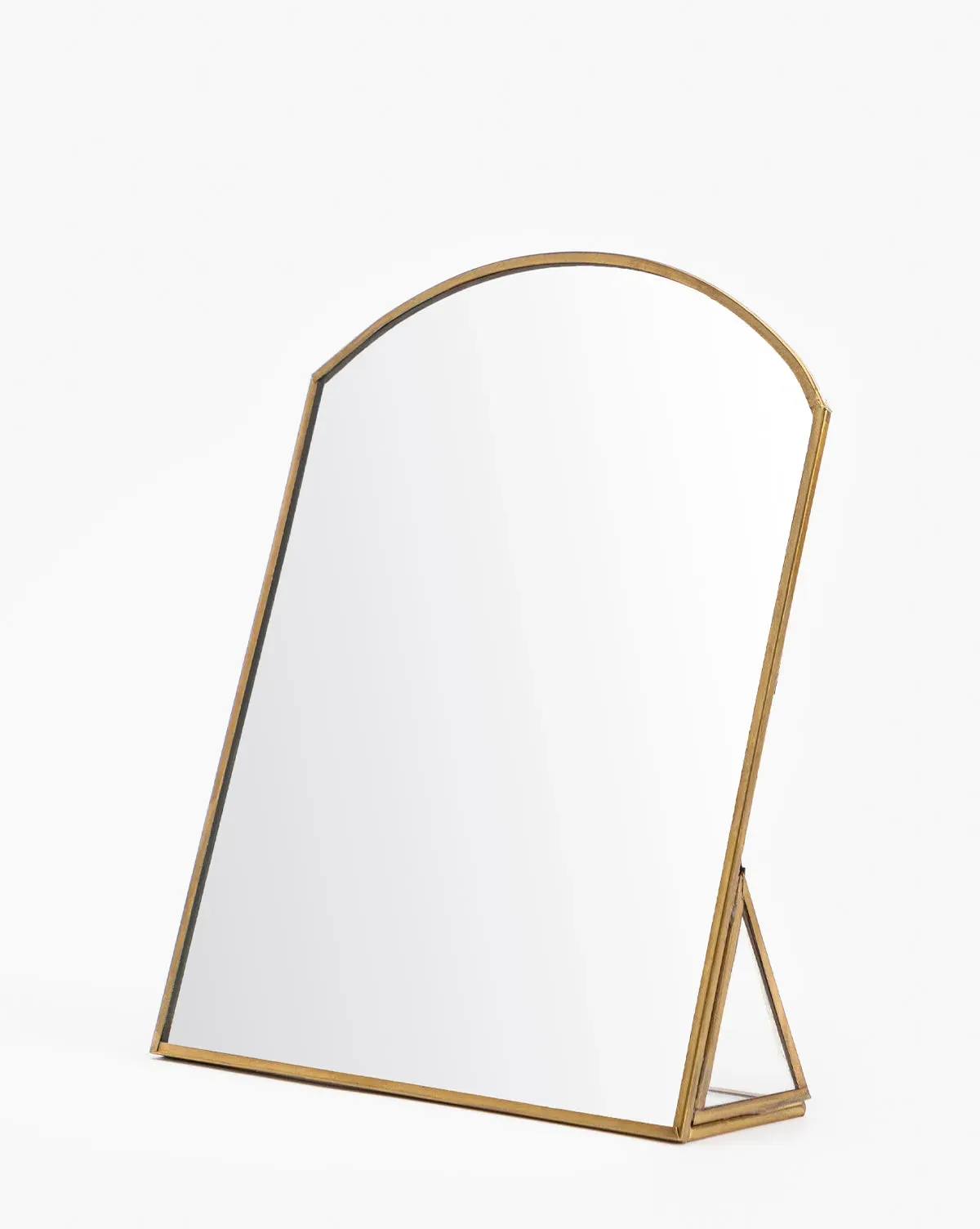 Standing Vanity Mirror - Brass, Metal product