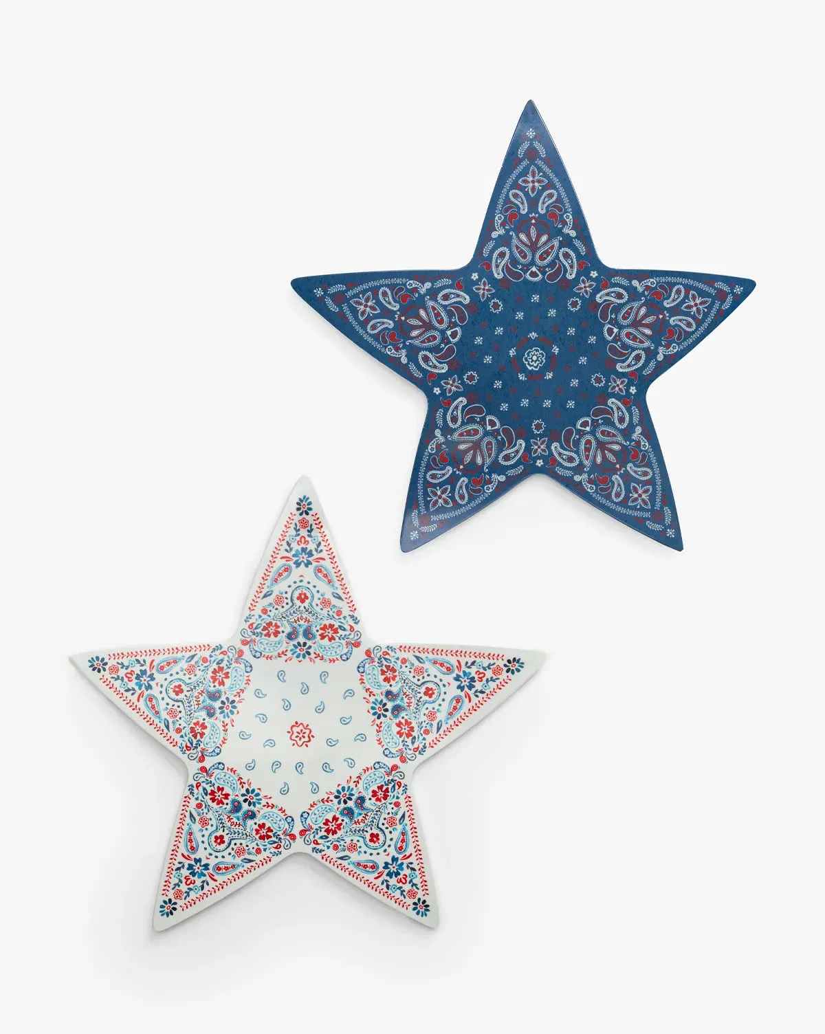 Star Melamine Platters Set of 2 - Red, Blue product