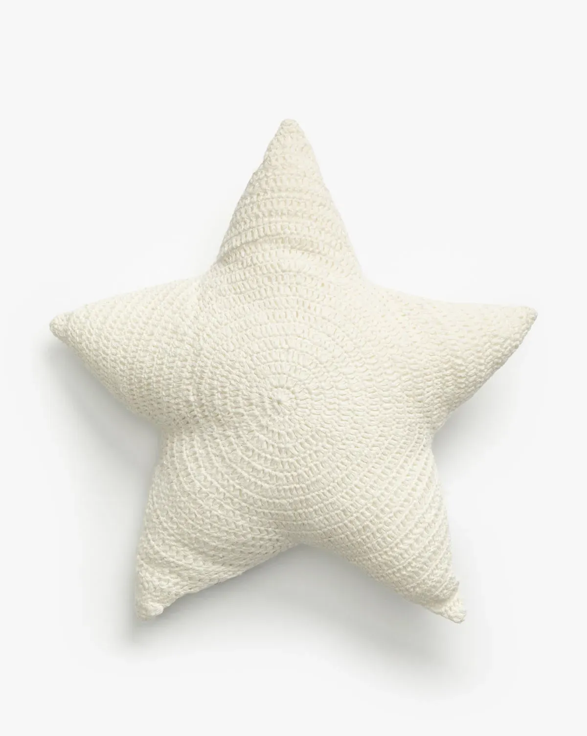 Stella Star-Shaped Crocheted Pillow - Cream product