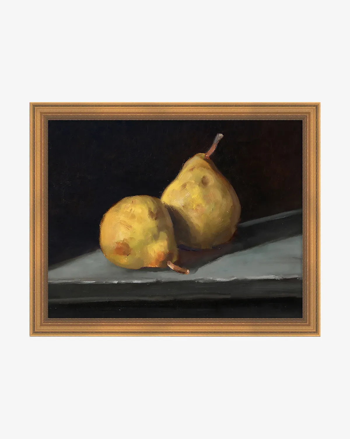 Still Life with Pears Framed Wall Art - Yellow, Green product