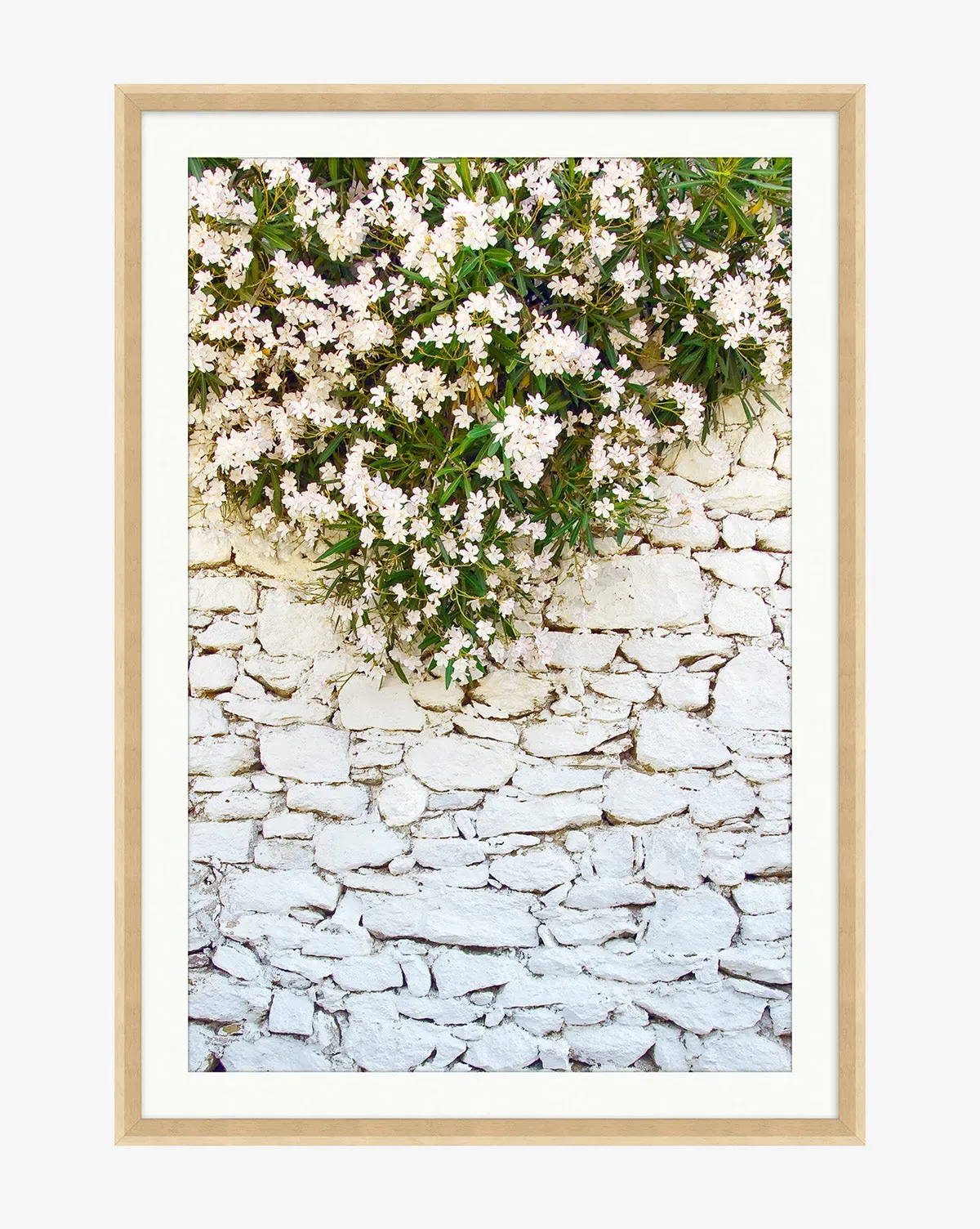 Stone & Blossoms Framed Giclee Print - Maple product