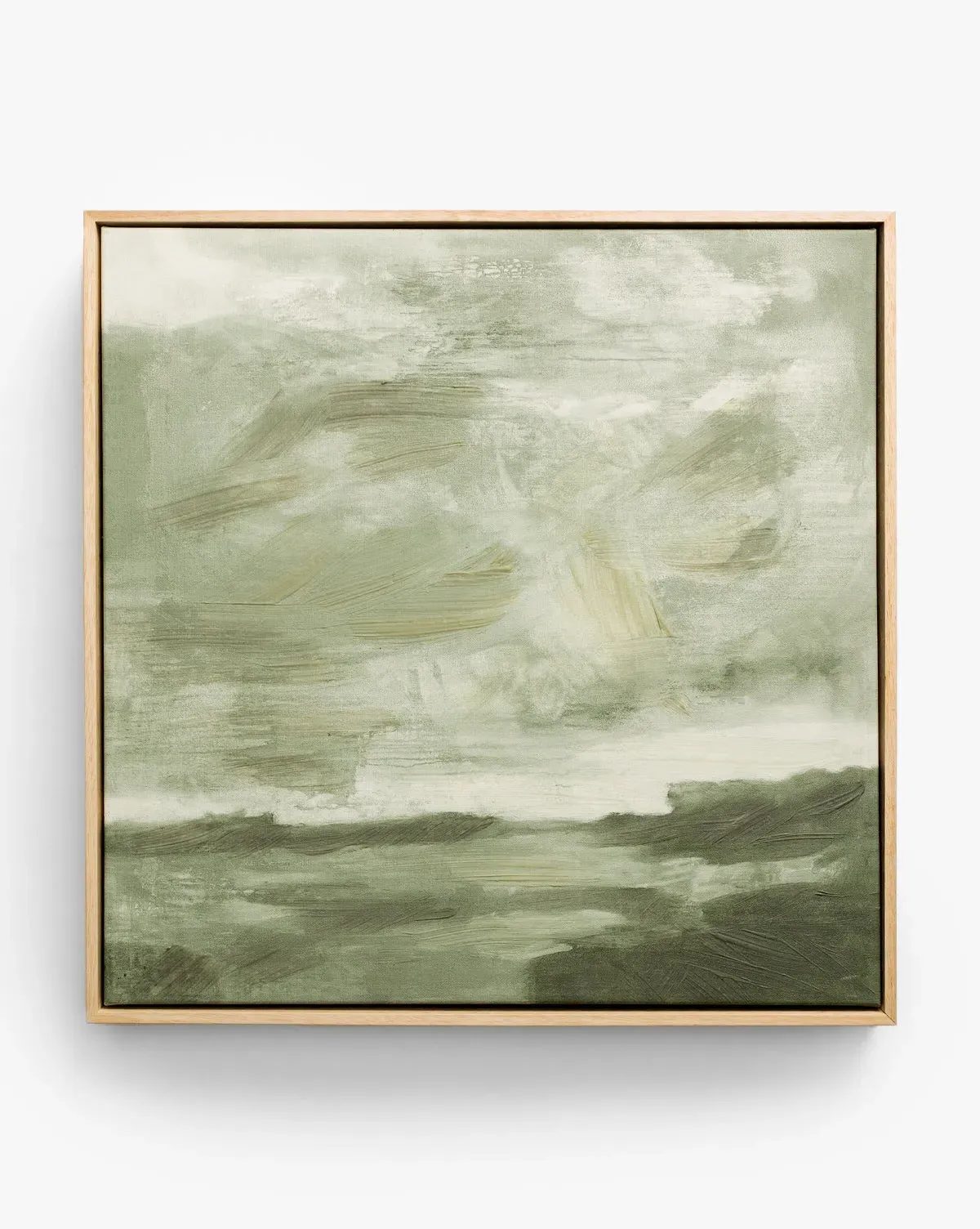 Stormy Sky Afternoon Canvas Wall Art - Green product