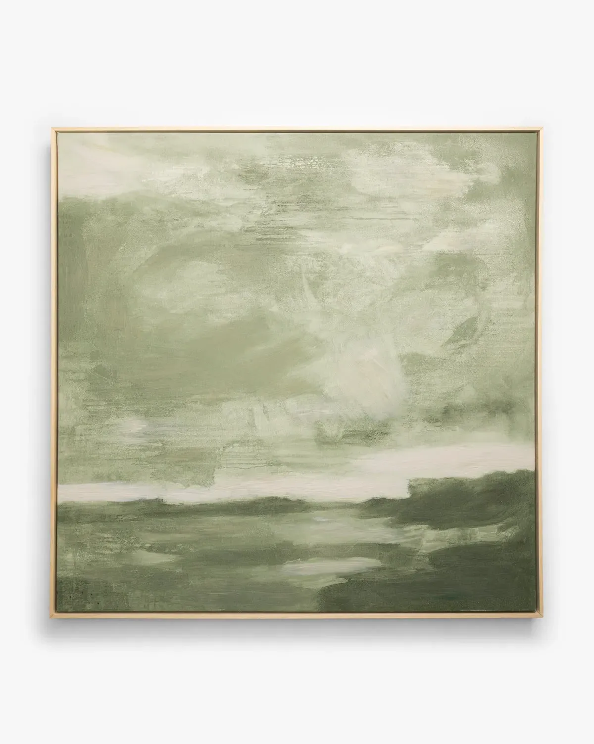 Stormy Sky Afternoon Framed Giclee Canvas Print - Green product