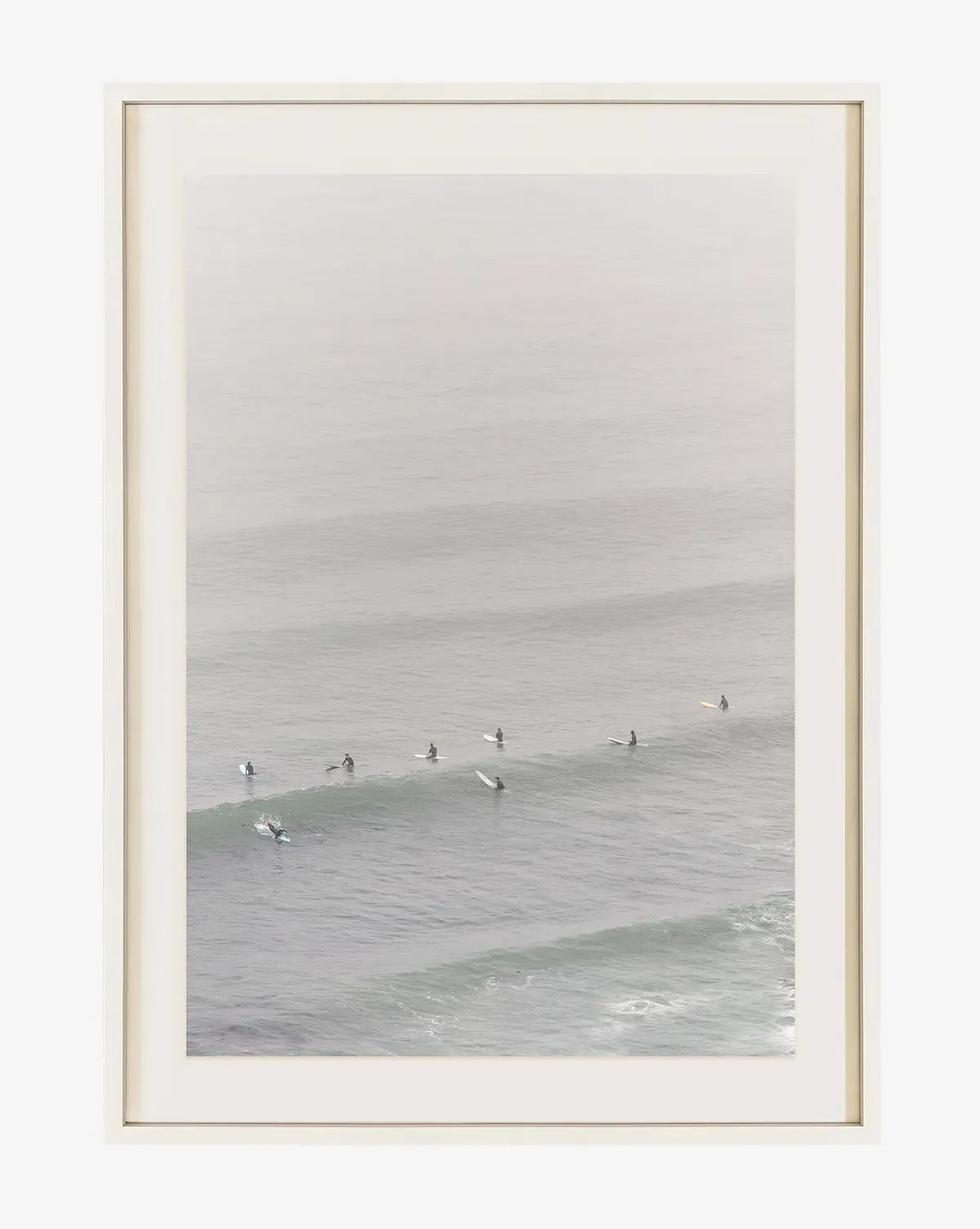 Surf Rider Framed Photograph - White, Cotton Paper product