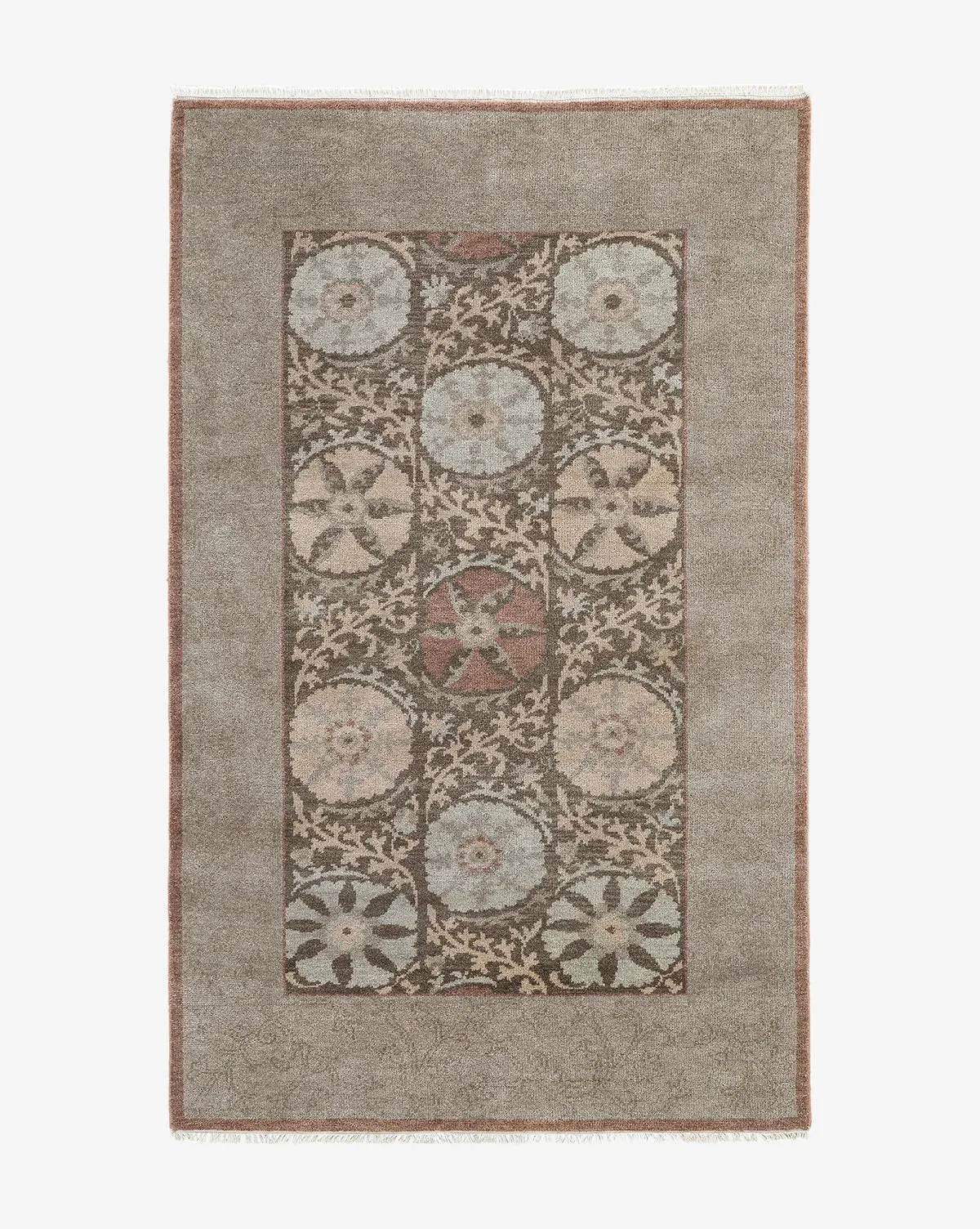Suzani Hand-Knotted Wool Rug - Brown product