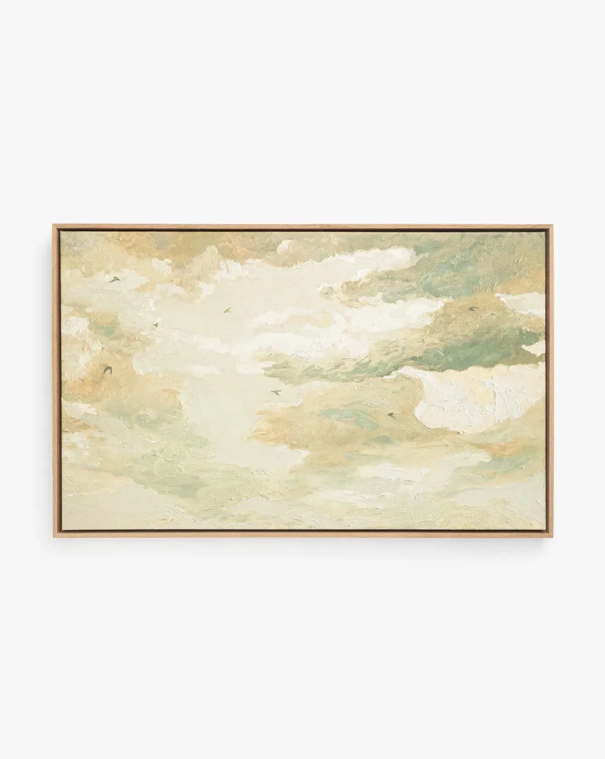 Swallows at Dusk Canvas Artwork - White Oak Frame product