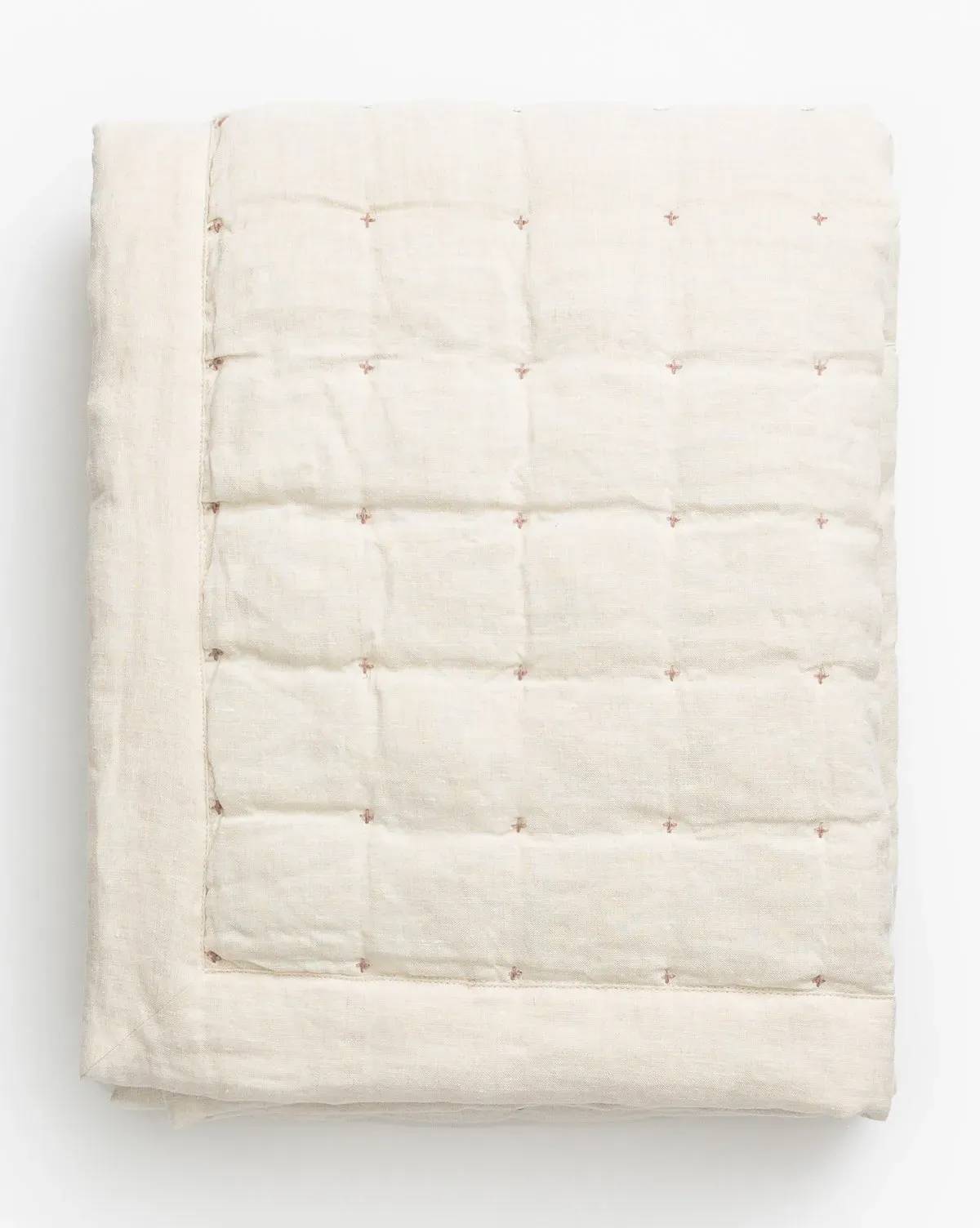 Talcott Crib Quilt - Beige, Linen Cotton product
