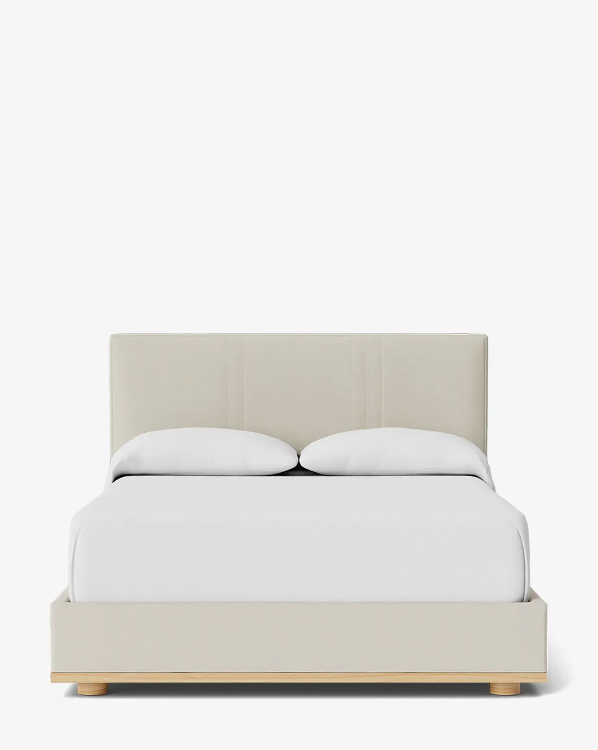 Taylor Pleated Queen Size Bed - Egret, Perennials Fabric product