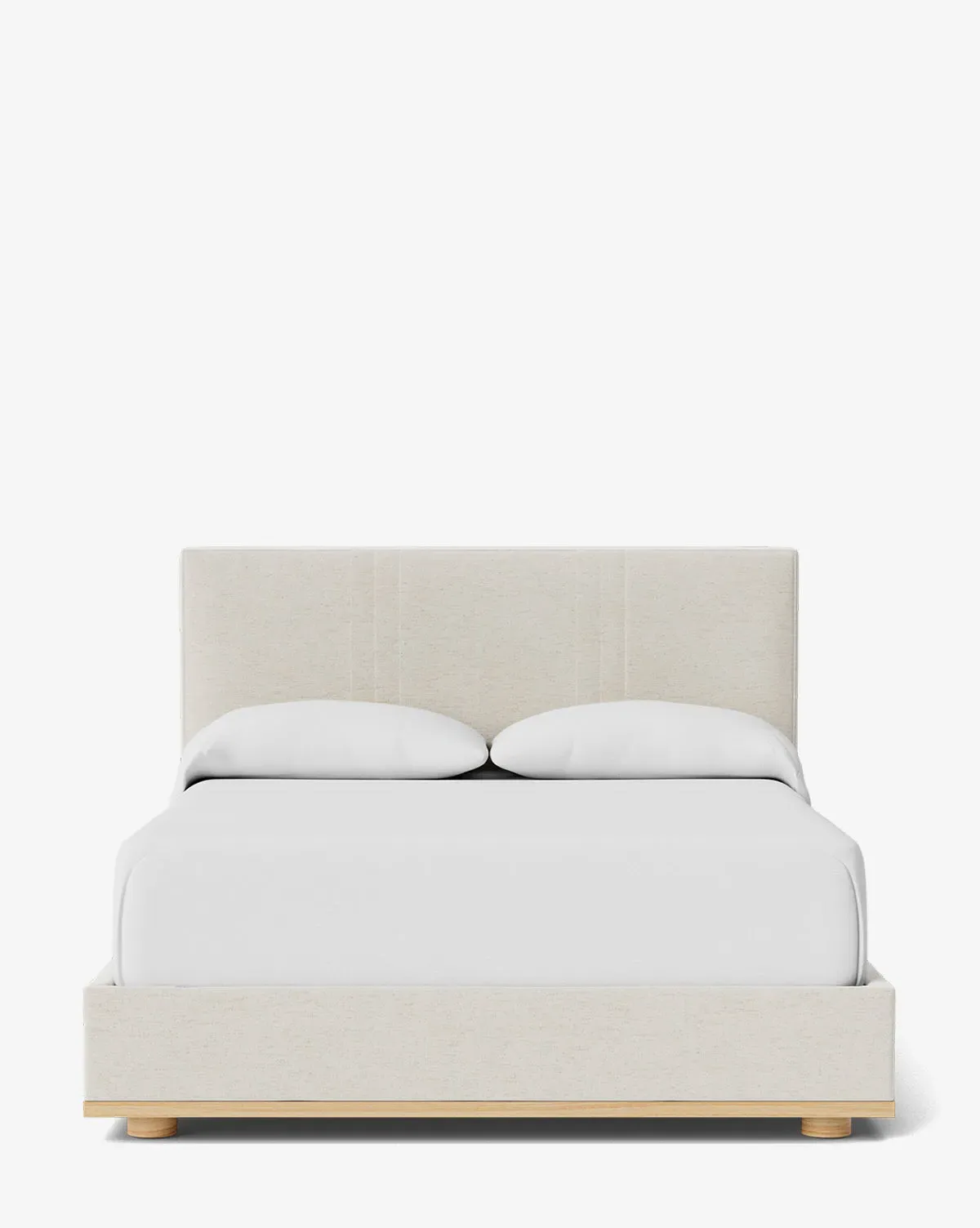 Taylor Pleated Queen Size Bed Frame - Alabaster, Crypton product