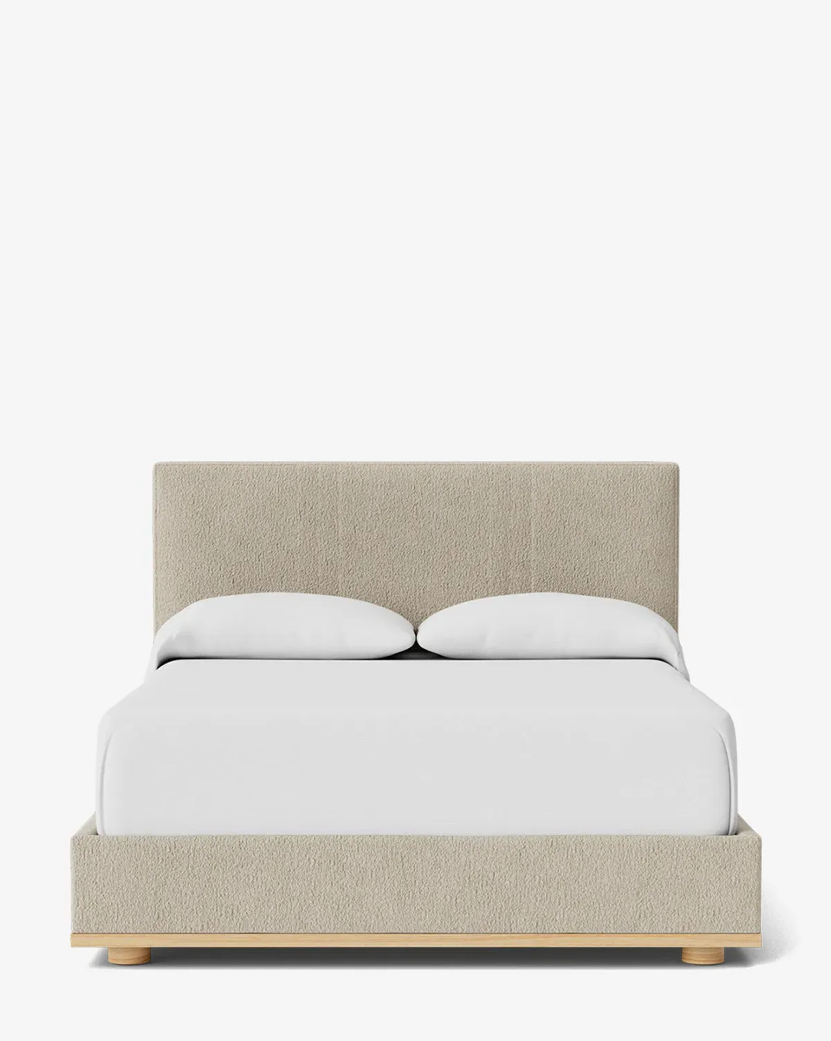 Taylor Pleated Queen Size Bed Frame - Flax, Boucle product