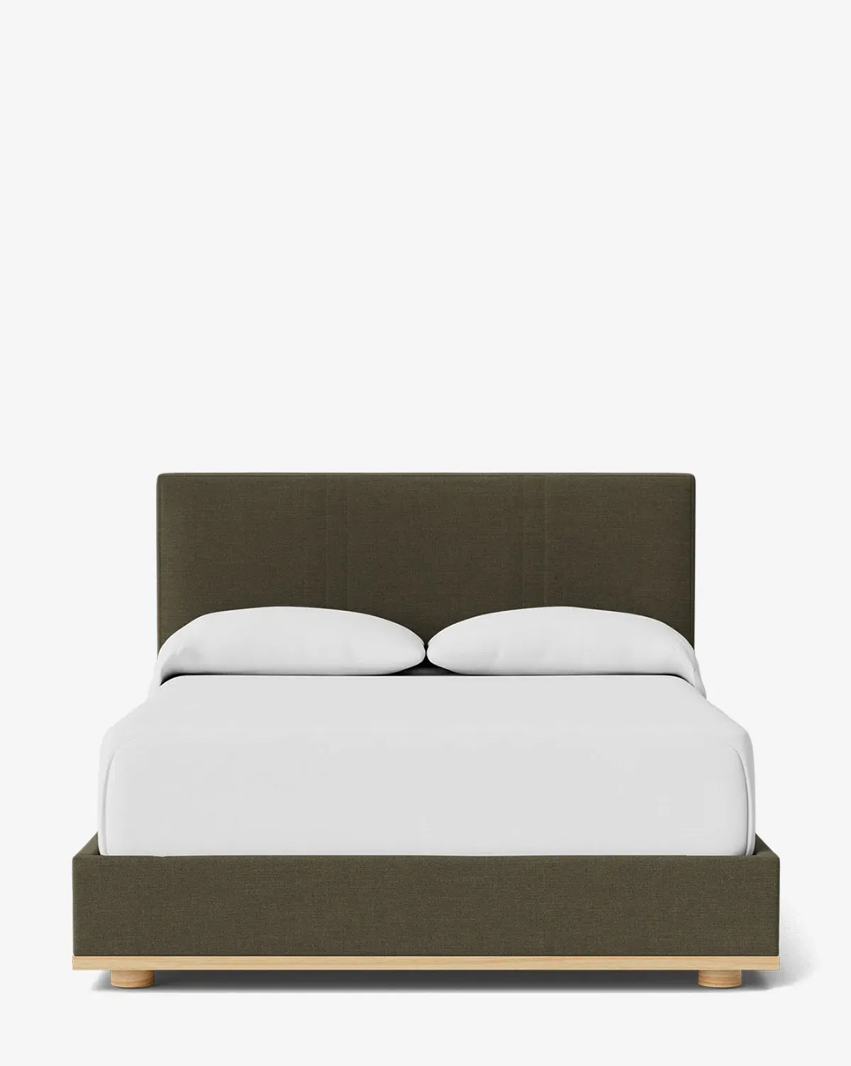 Taylor Pleated Queen Size Bed Frame - Thyme, Crypton Fabric product