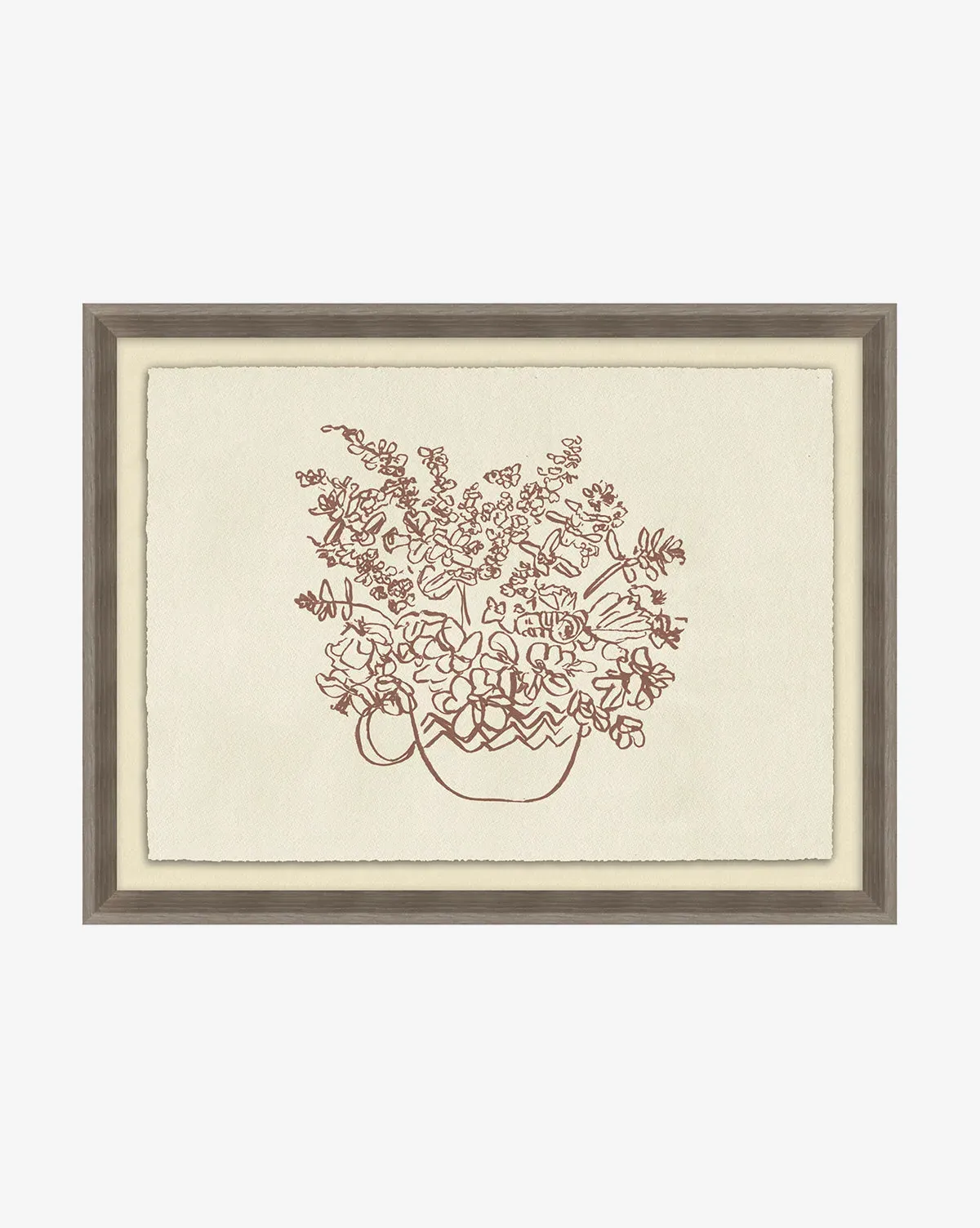 Tea Cup of Flowers Framed Wall Art - Antique White product