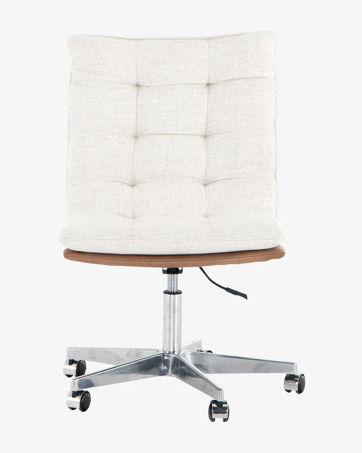 Terry Desk Chair with Adjustable Seat - Cream, Linen product
