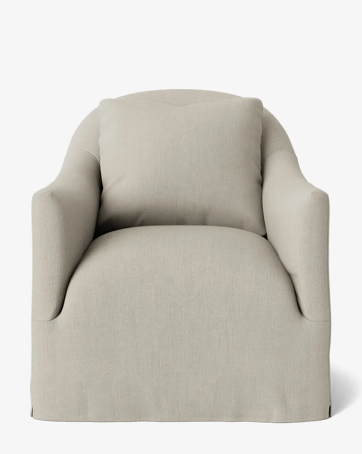 Trudeaux Slipcover Swivel Chair - Basalt, Belgian Linen product